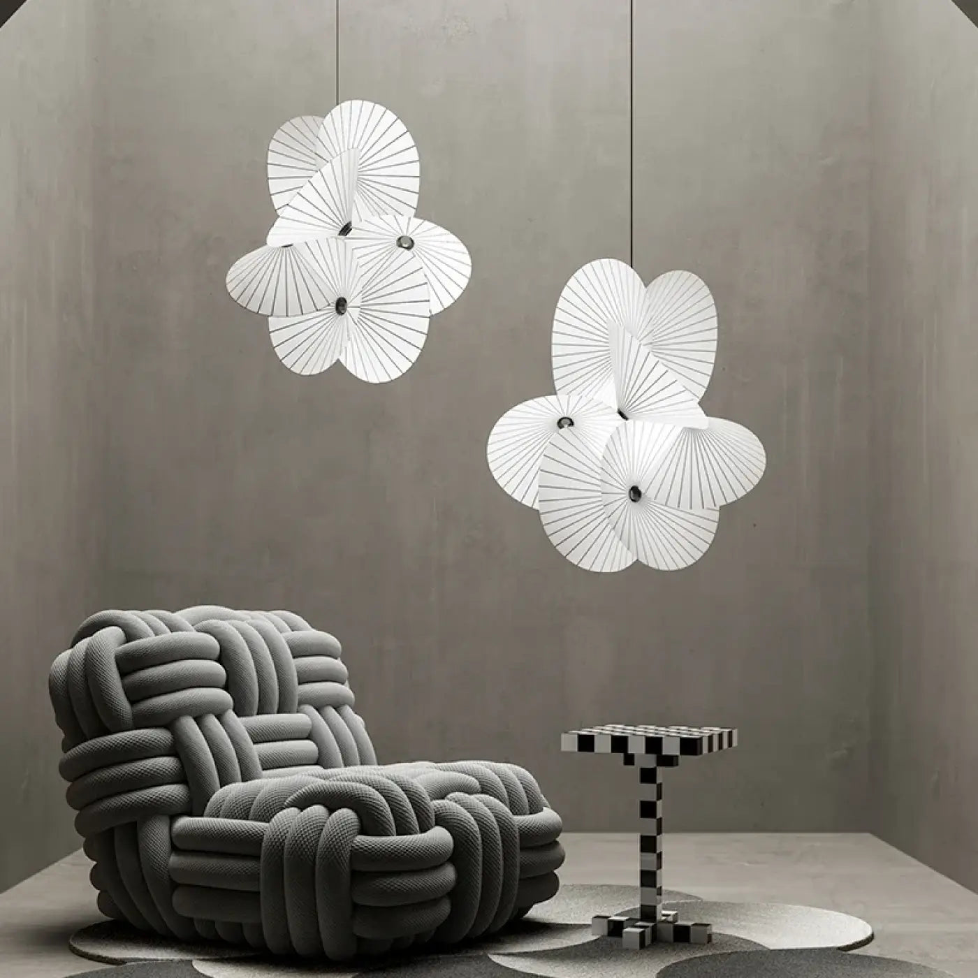 Suspension Luminaire Design en Tissu - Bimmeki