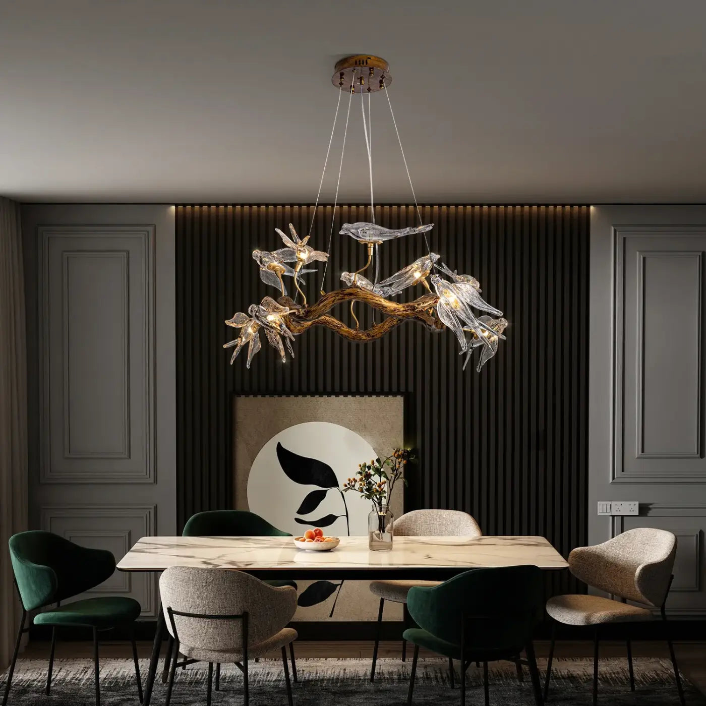 Suspension Luminaire Design en Verre - Brance