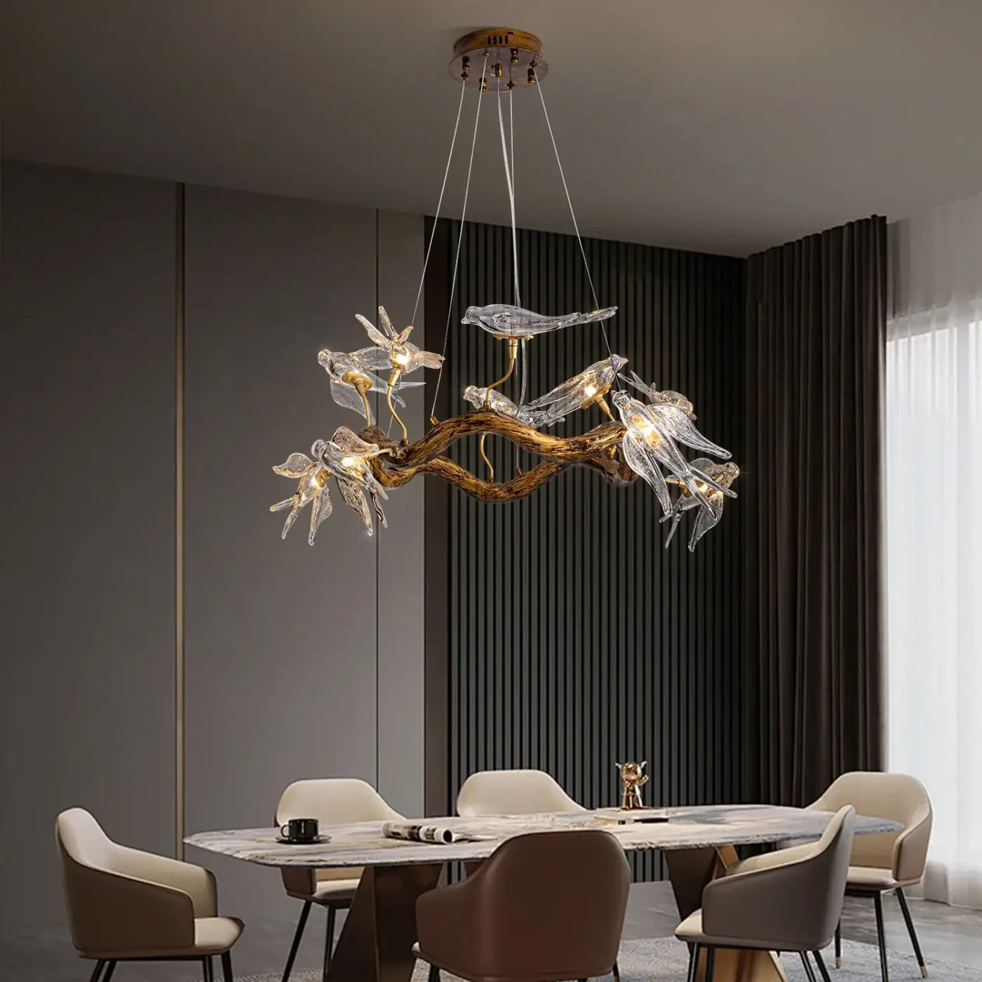 Suspension Luminaire Design en Verre - Brance