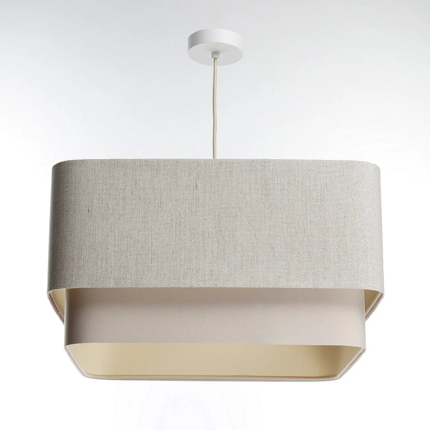 Suspension Luminaire Design - Kwadro Duo (Beige Crème)