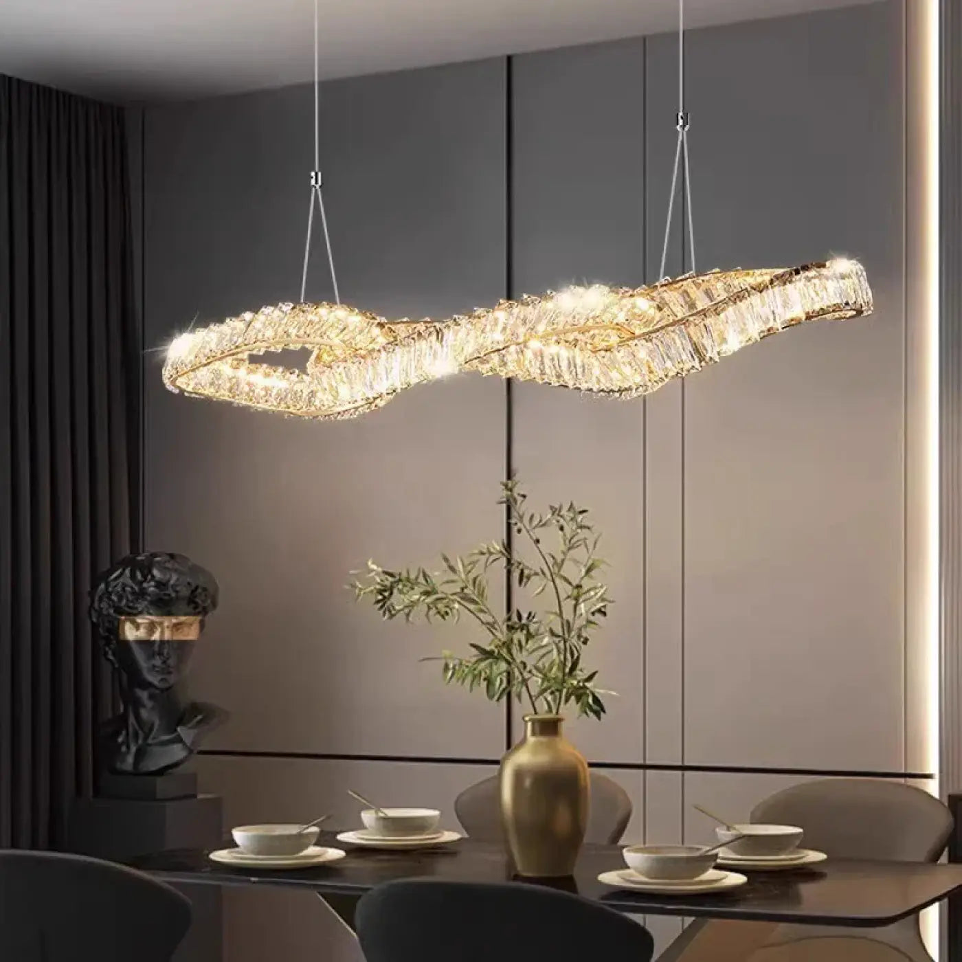 Suspension Luminaire Design en Cristal - Salina