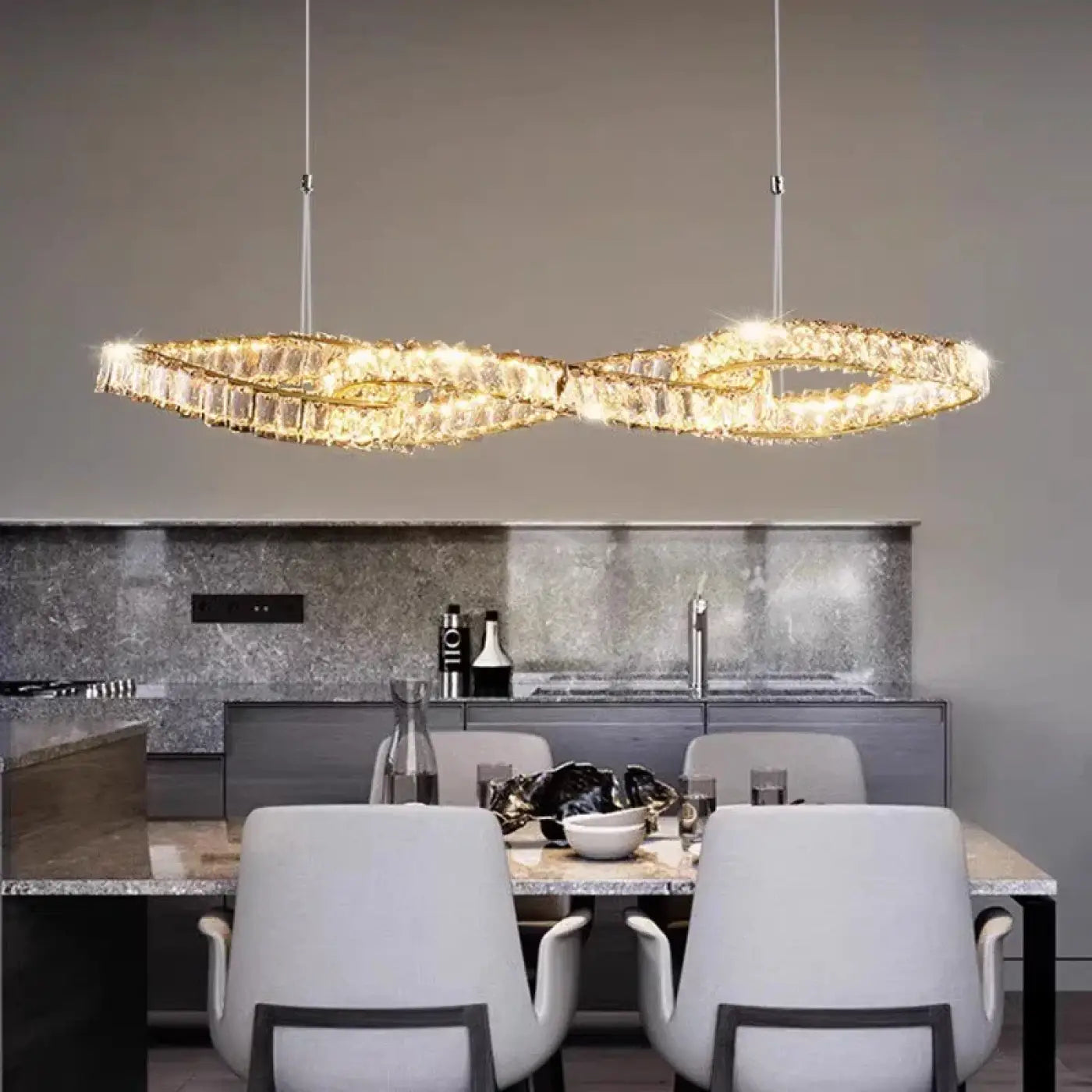 Suspension Luminaire Design en Cristal - Salina