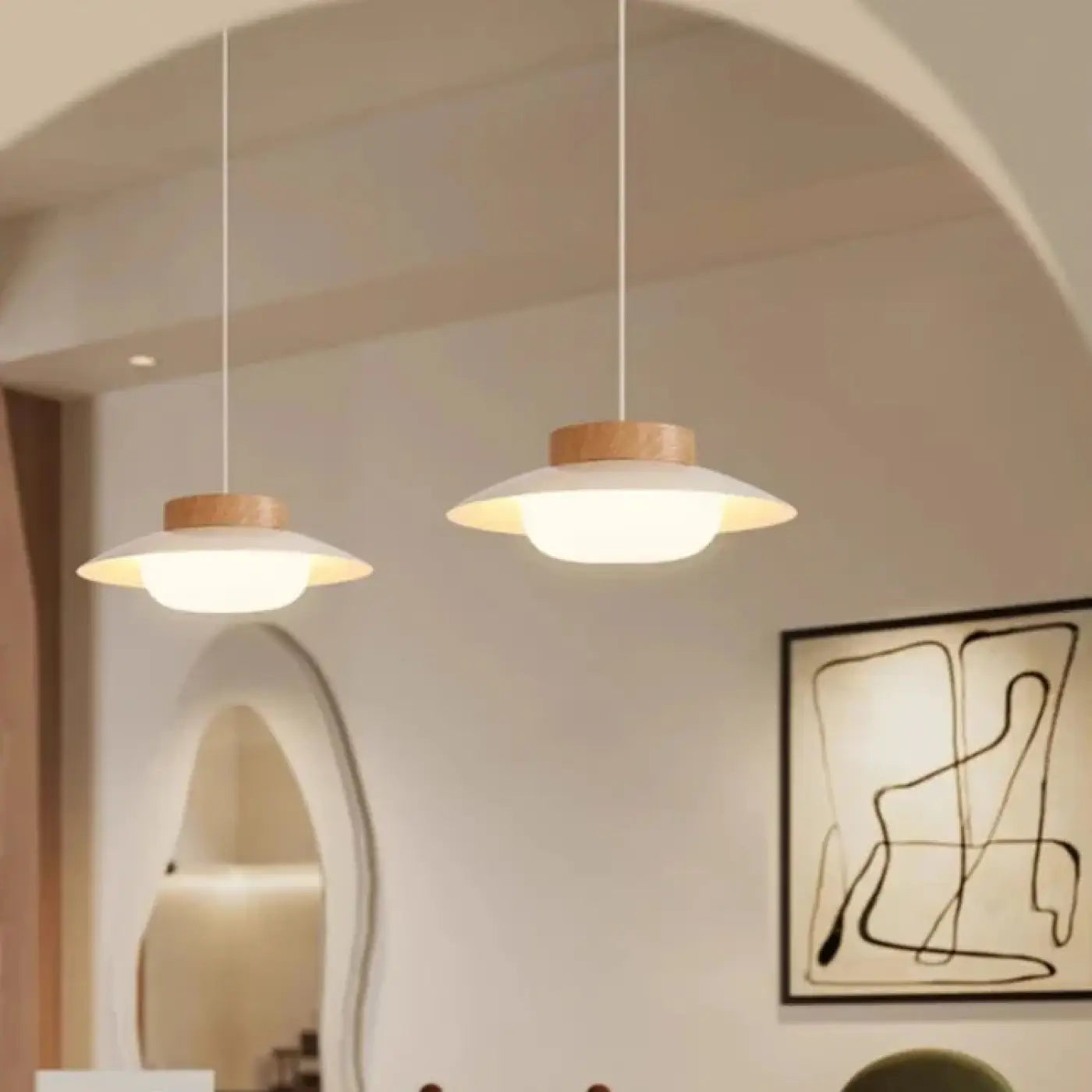 Suspension Luminaire Design en Bois - Parial