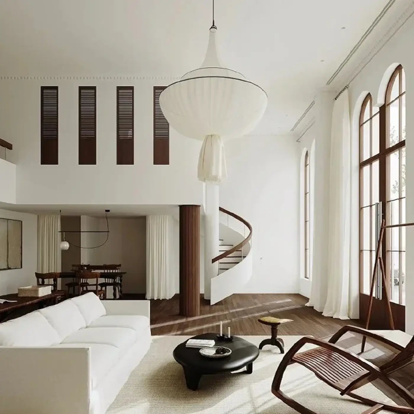 Suspension Luminaire Design en Tissu - Time