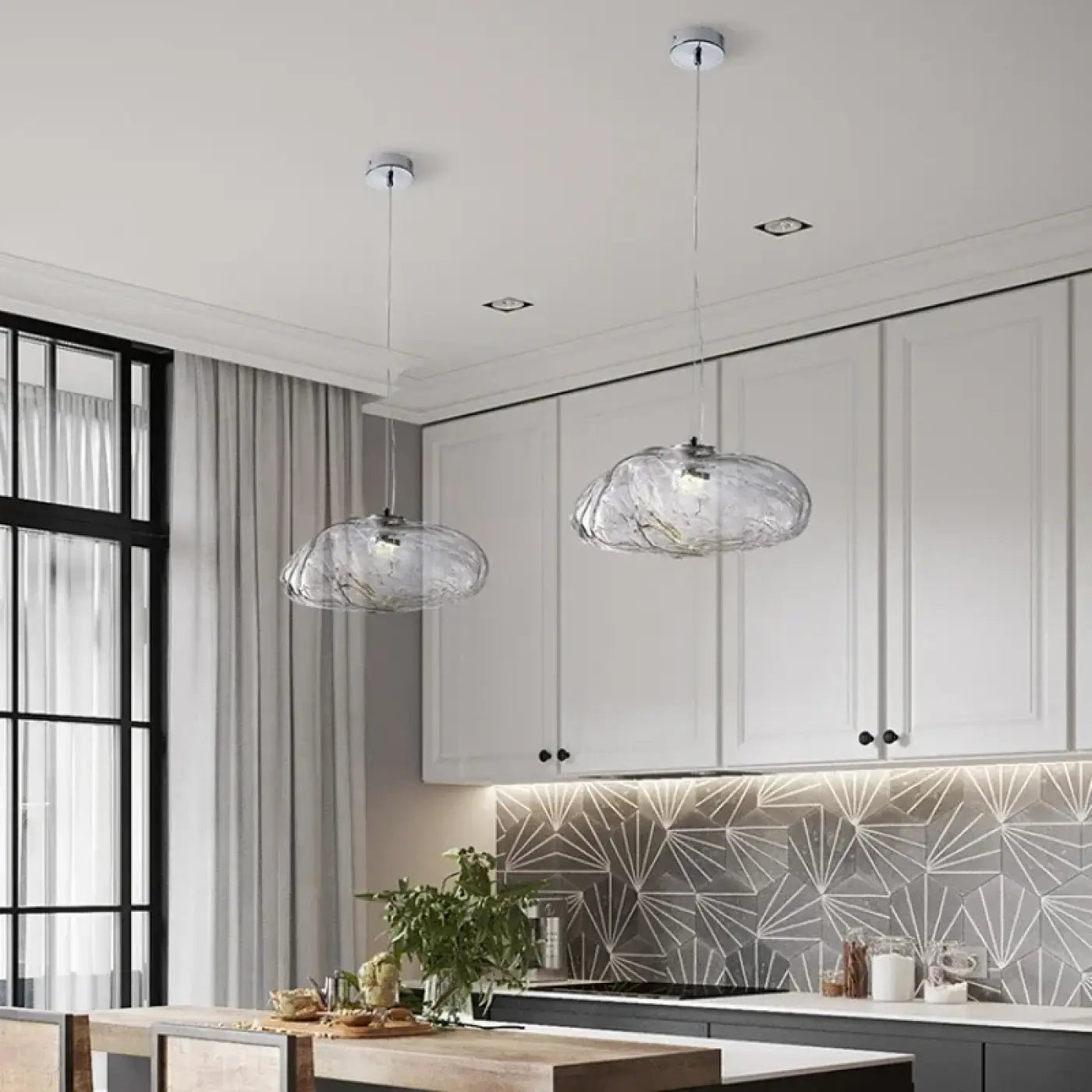 Suspension Luminaire Design en Verre - Soufli
