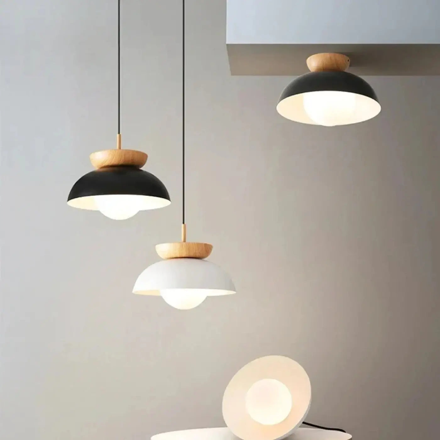 Suspension Luminaire Design en Bois - Dimera