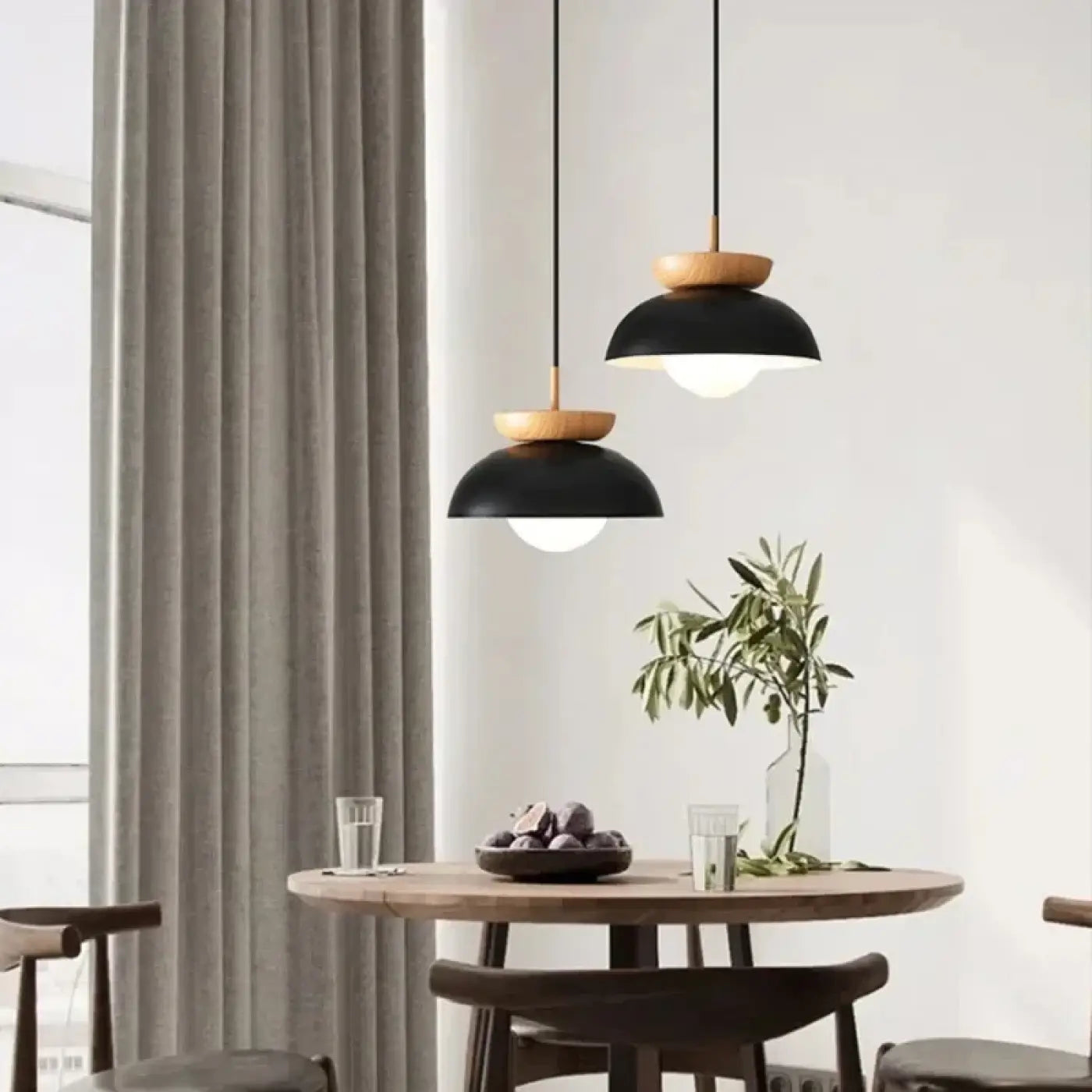 Suspension Luminaire Design en Bois - Dimera