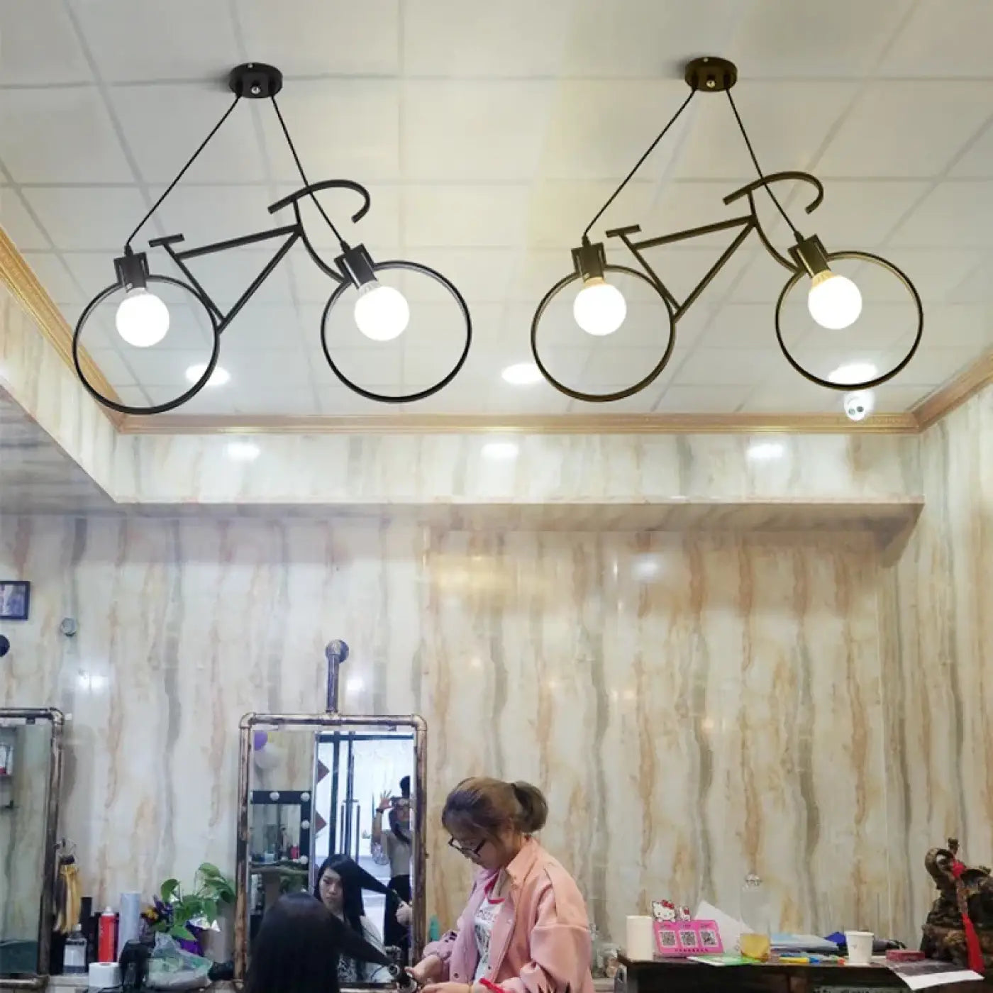 Suspension Luminaire Design en Metal - Dolu