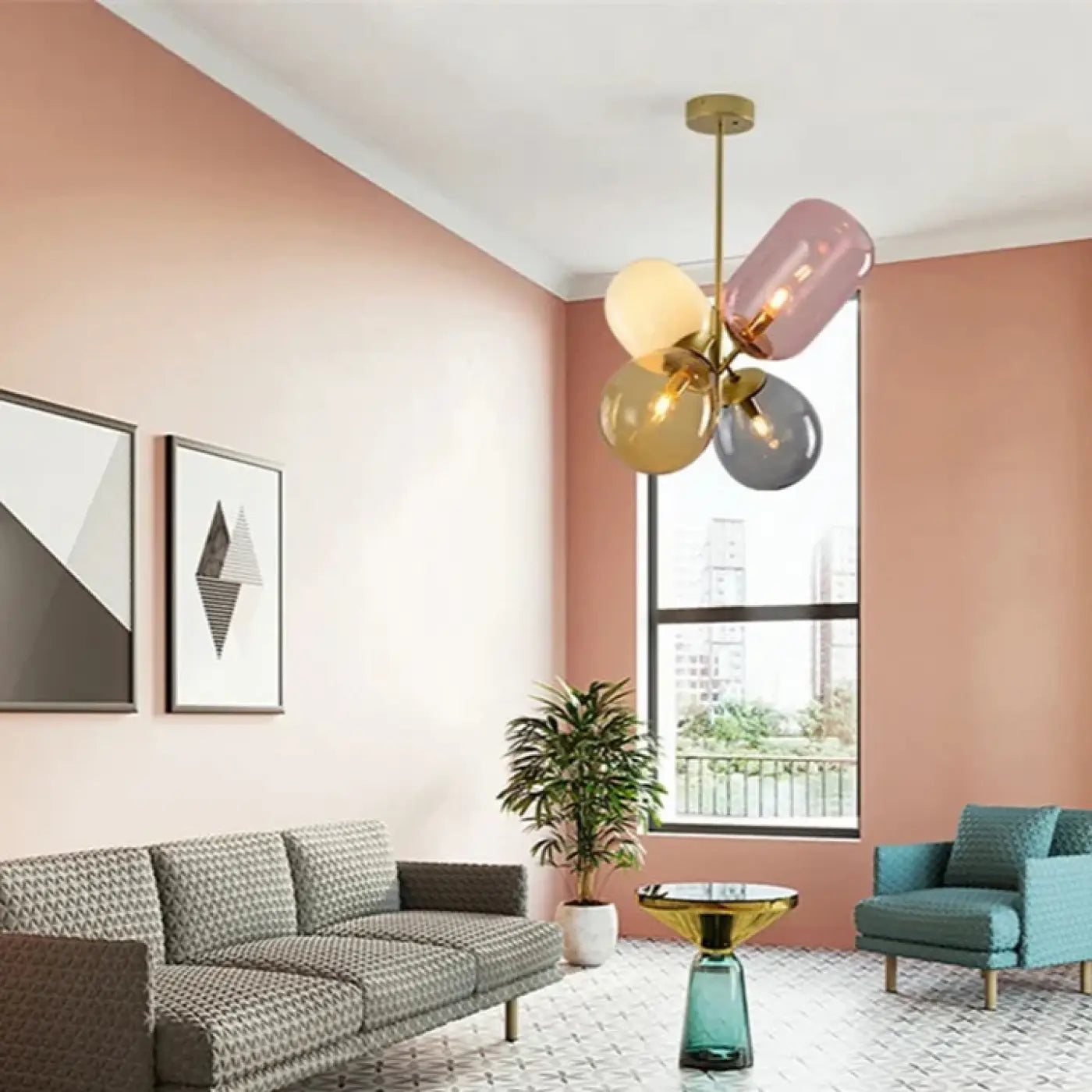 Suspension Luminaire Design en Verre - Colore