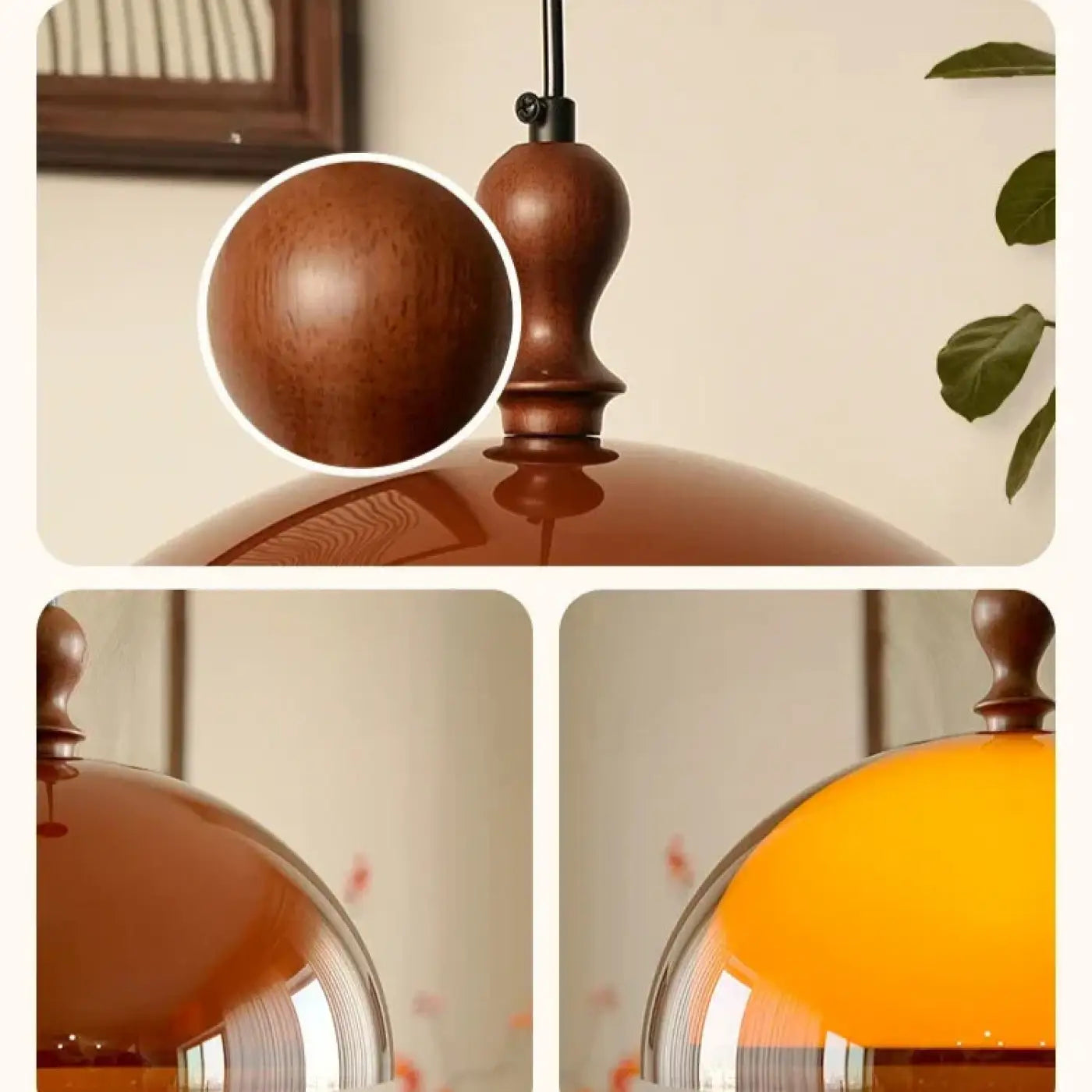 Suspension Luminaire Retro en Bois - Retoche