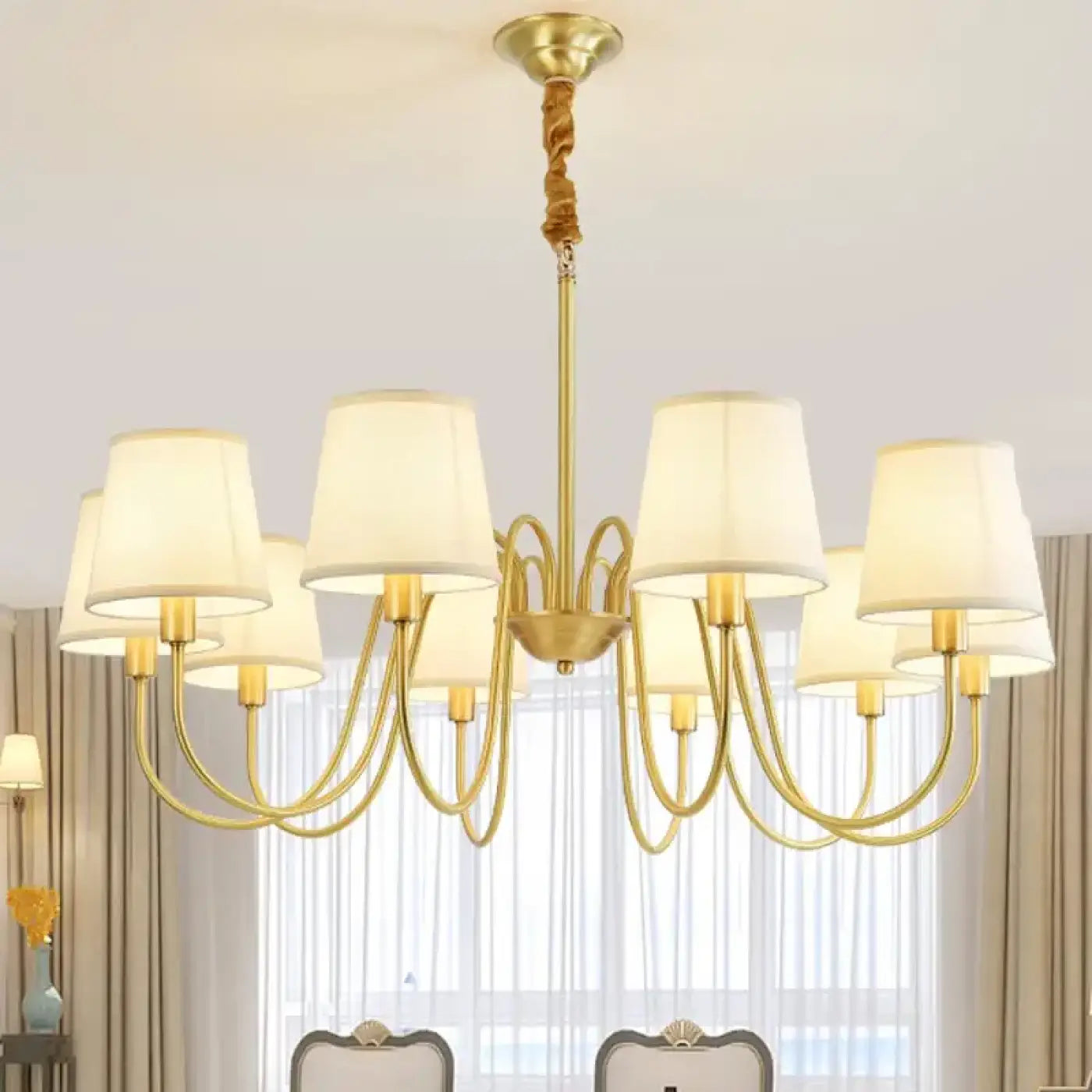 Suspension Luminaire Elegant en Tissu - Flaro