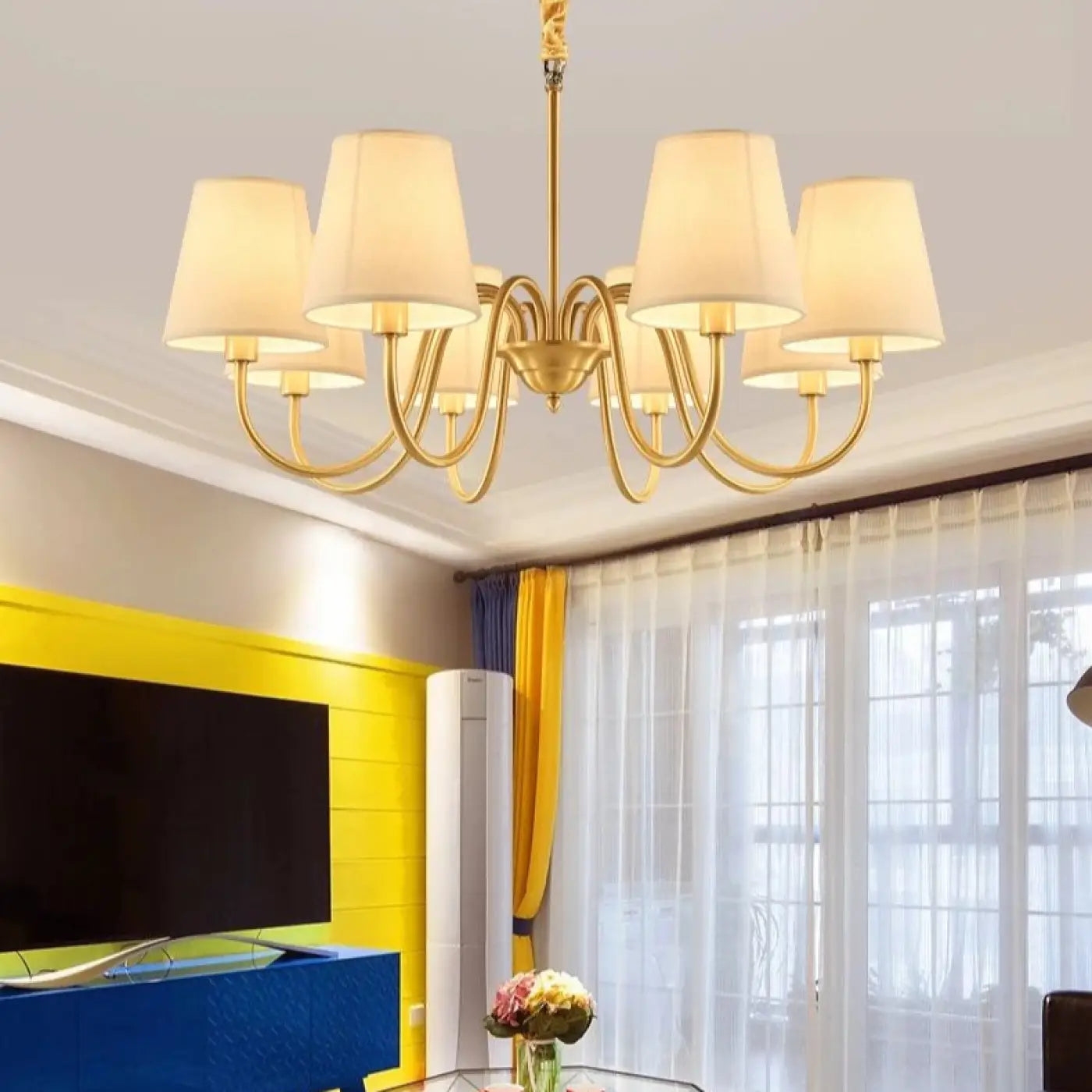Suspension Luminaire Elegant en Tissu - Flaro