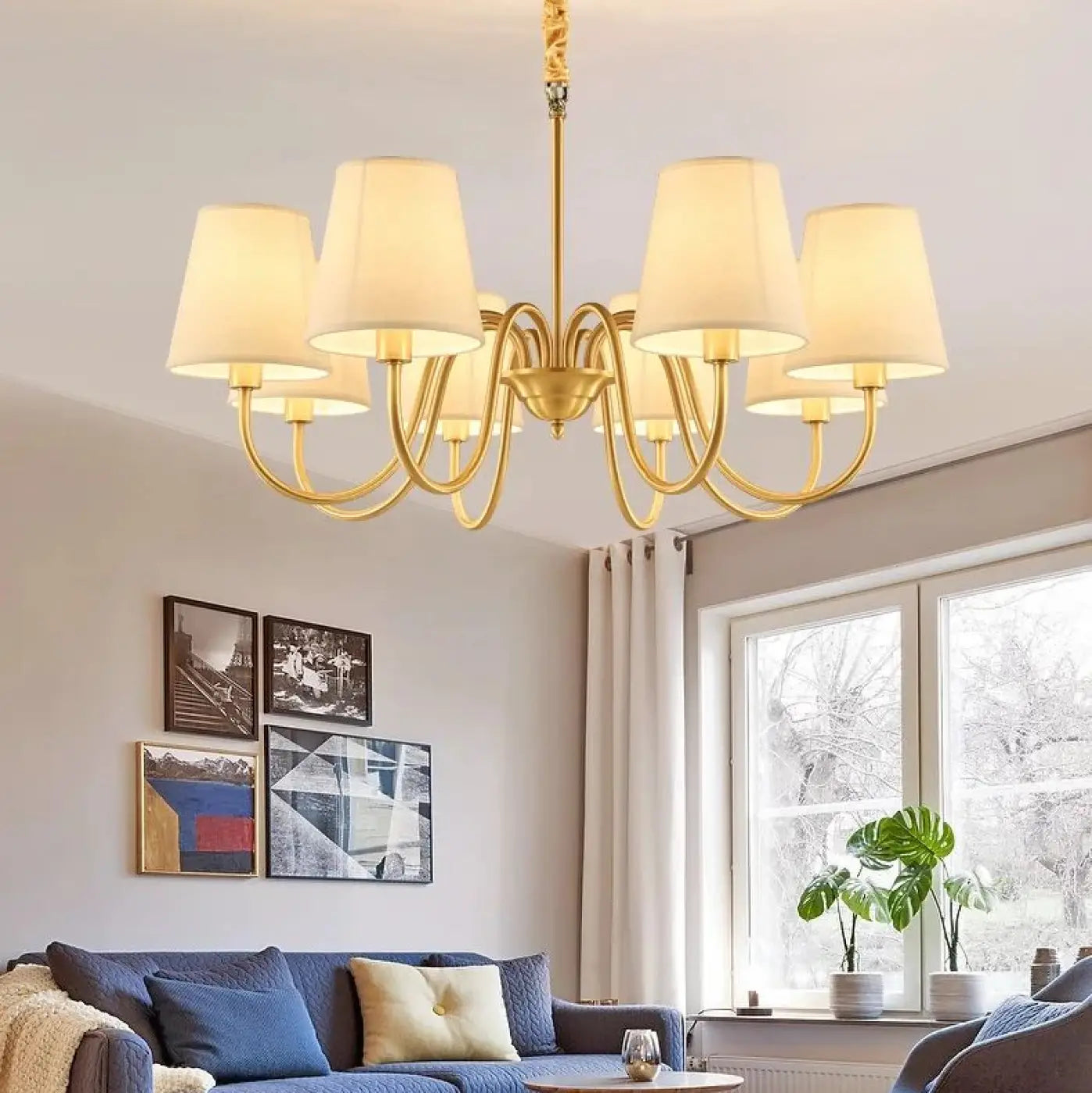 Suspension Luminaire Elegant en Tissu - Flaro