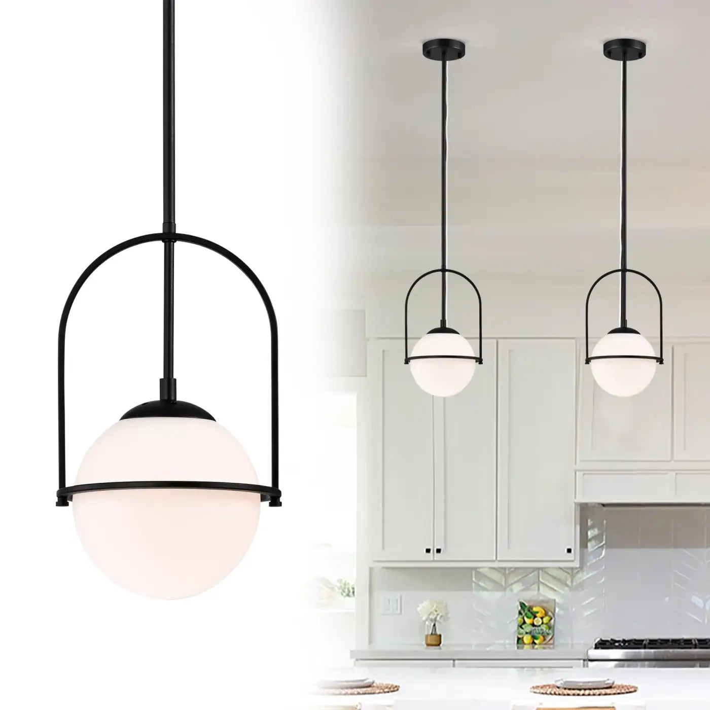 Suspension Luminaire Moderne en Verre - Palidos