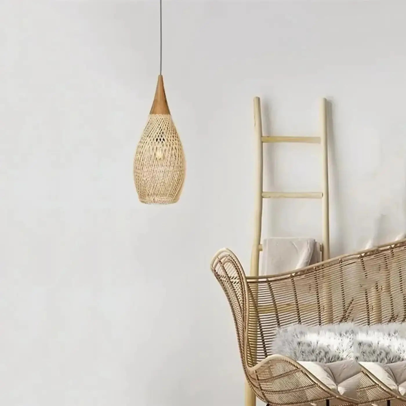 Suspension Luminaire Elegant en Rotin - Naro