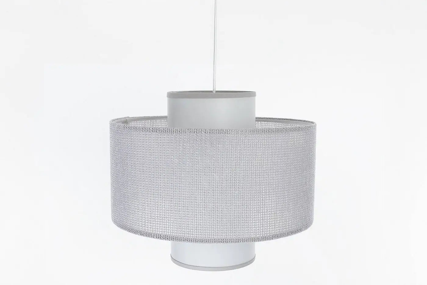 Suspension Luminaire en Tissu - Twin (Gris)