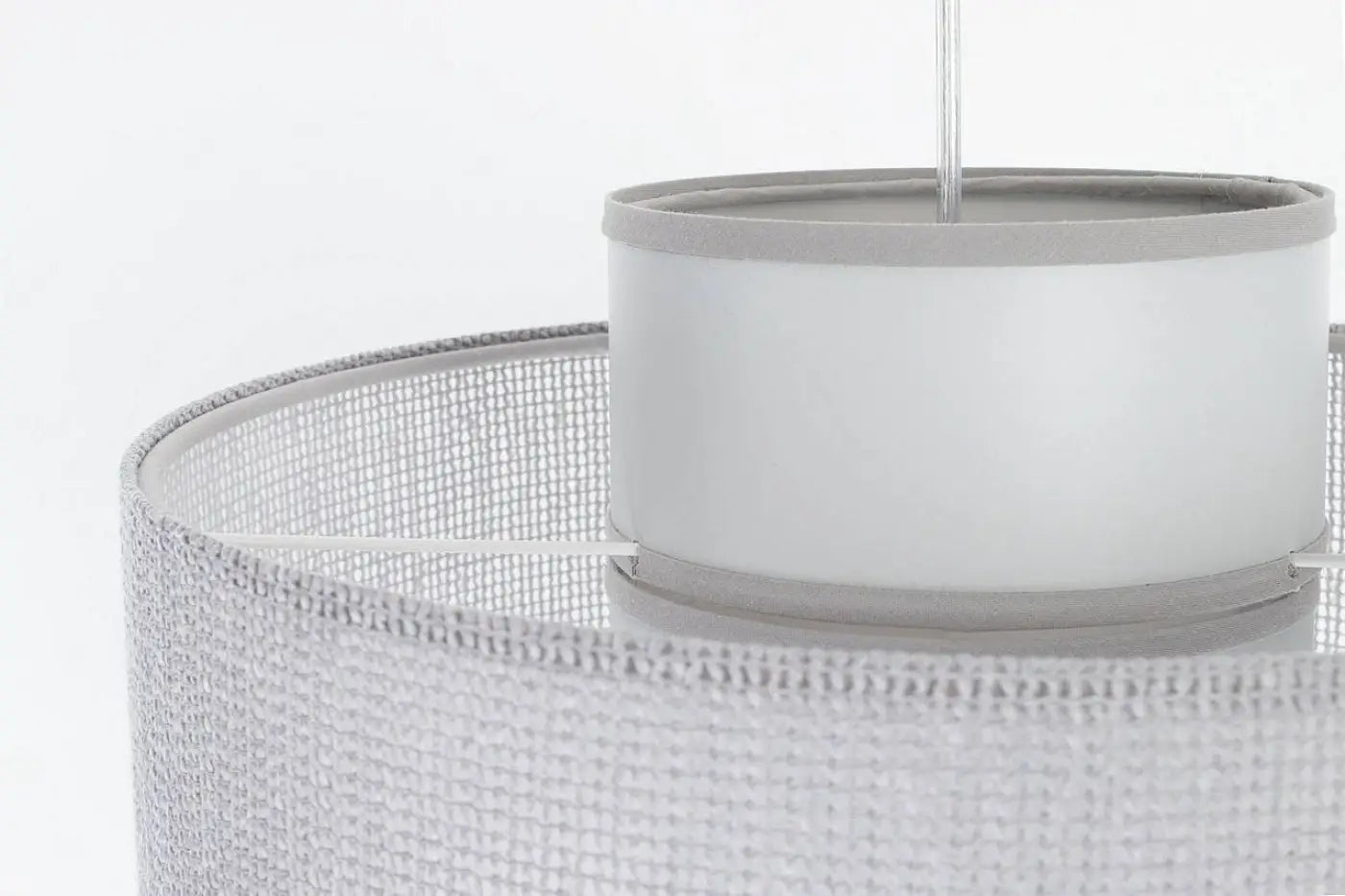 Suspension Luminaire en Tissu - Twin (Gris)