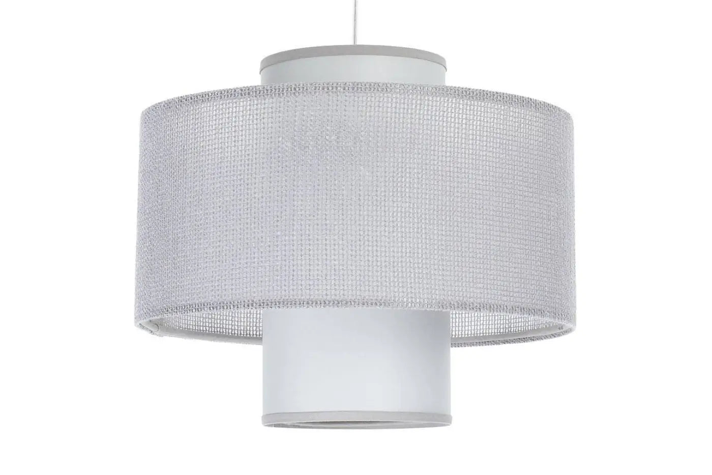Suspension Luminaire en Tissu - Twin (Gris)