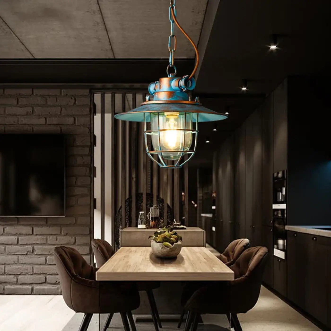 Suspension Luminaire Retro en Metal - Cagel