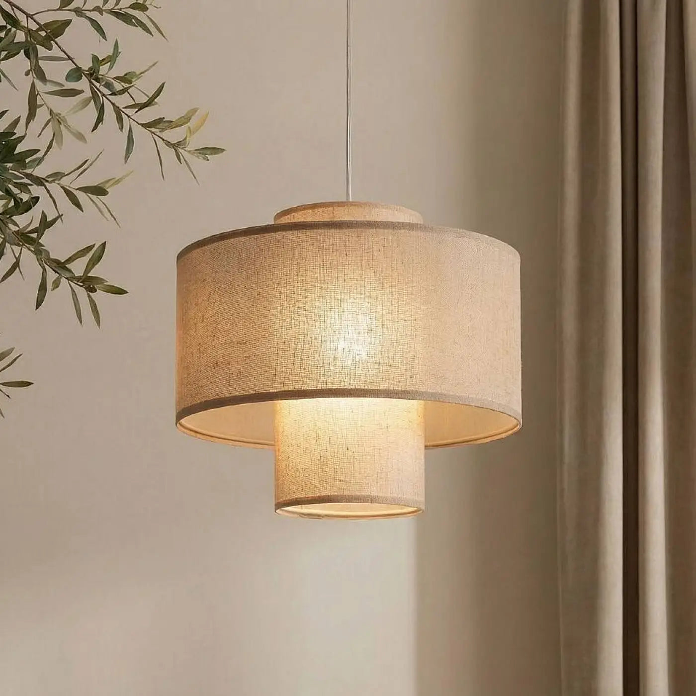 Suspension Luminaire - Twin (Marron Clair)