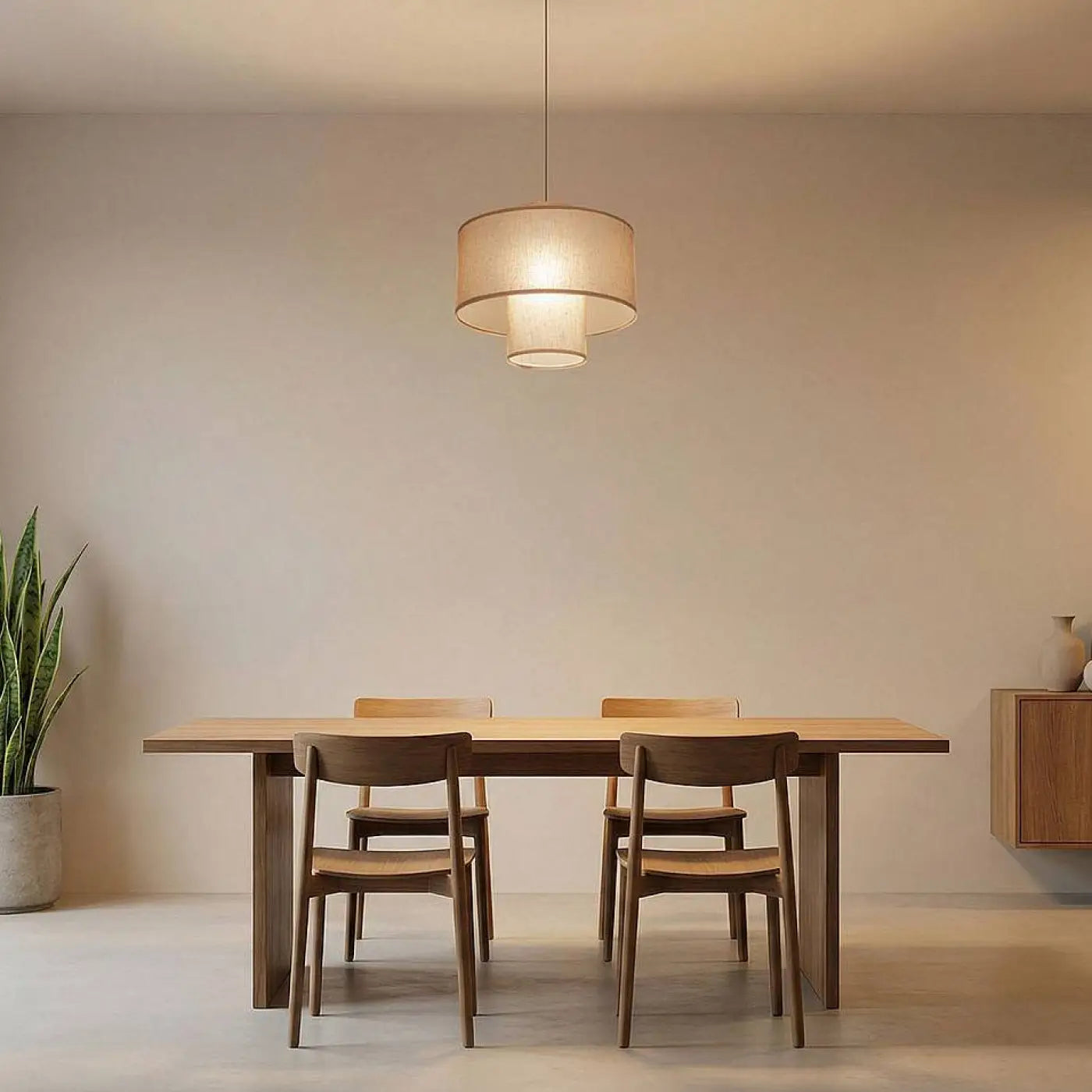 Suspension Luminaire - Twin (Marron Clair)