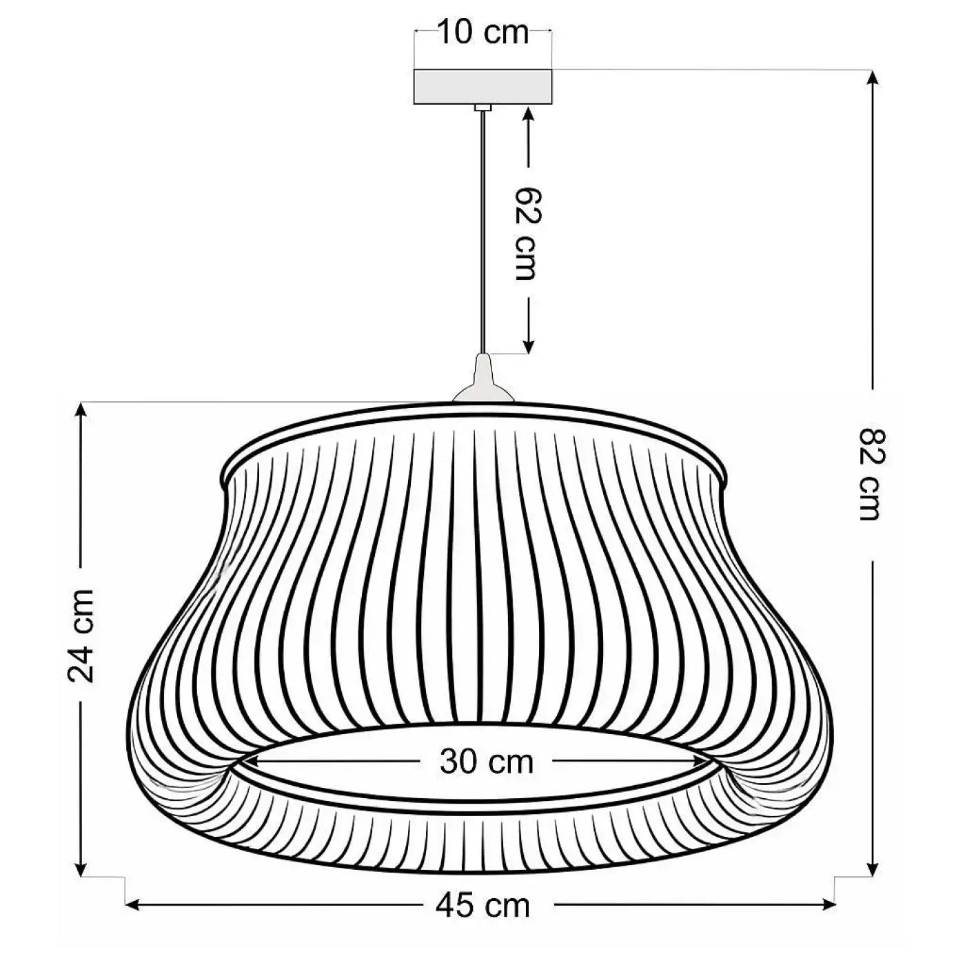 Suspension Luminaire Design - Oblo (Argent/Doré)