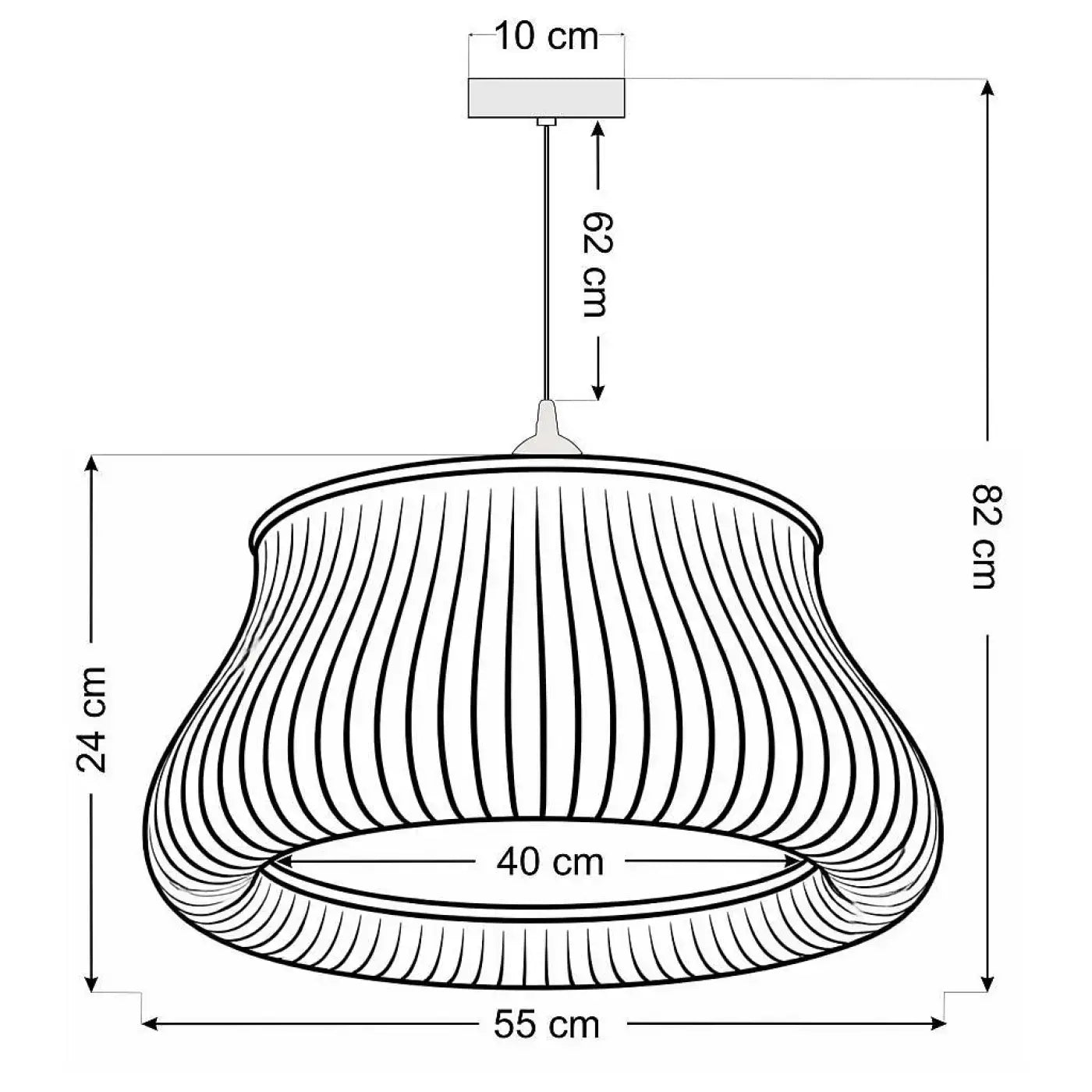 Suspension Luminaire Design - Oblo (Argent/Doré)