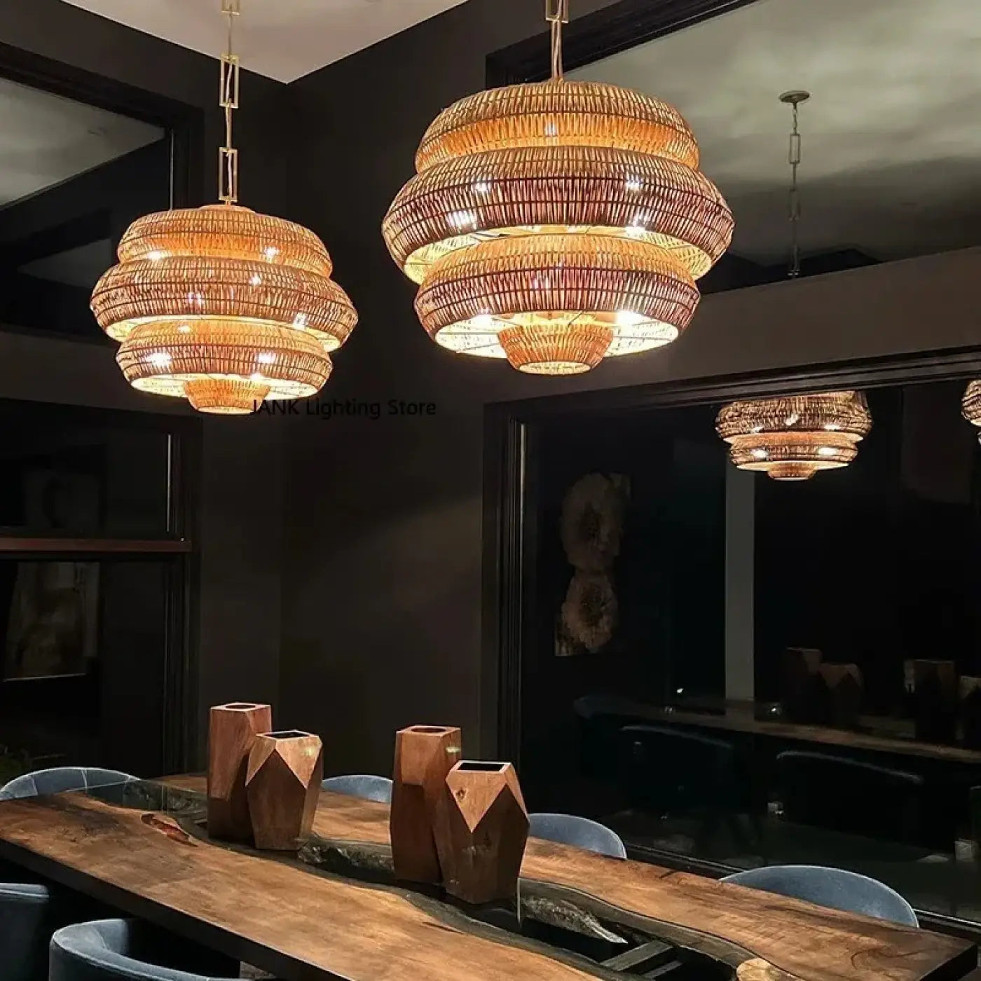 Suspension Luminaire en Rotin - Tiello