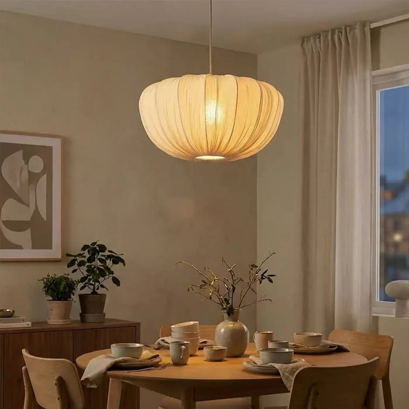 Suspension Luminaire en Tissu - Sai