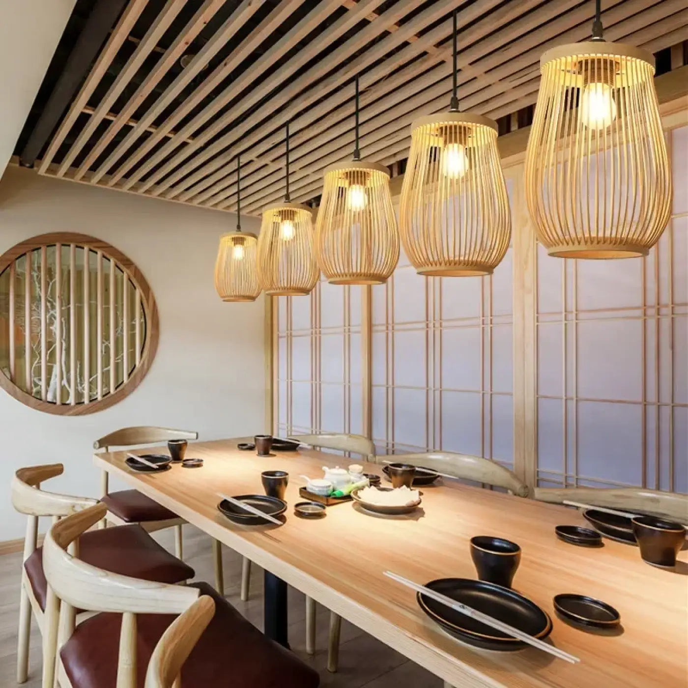 Suspension Luminaire Design en Bambou - Ebam