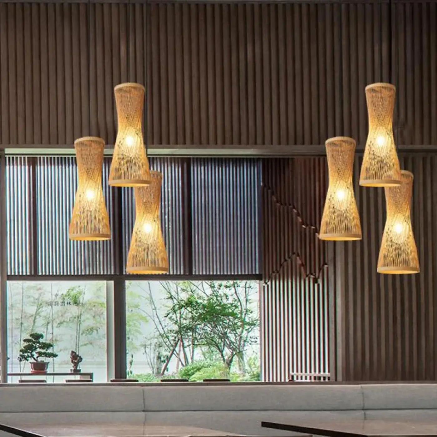 Suspension Luminaire en Bambou - Mido