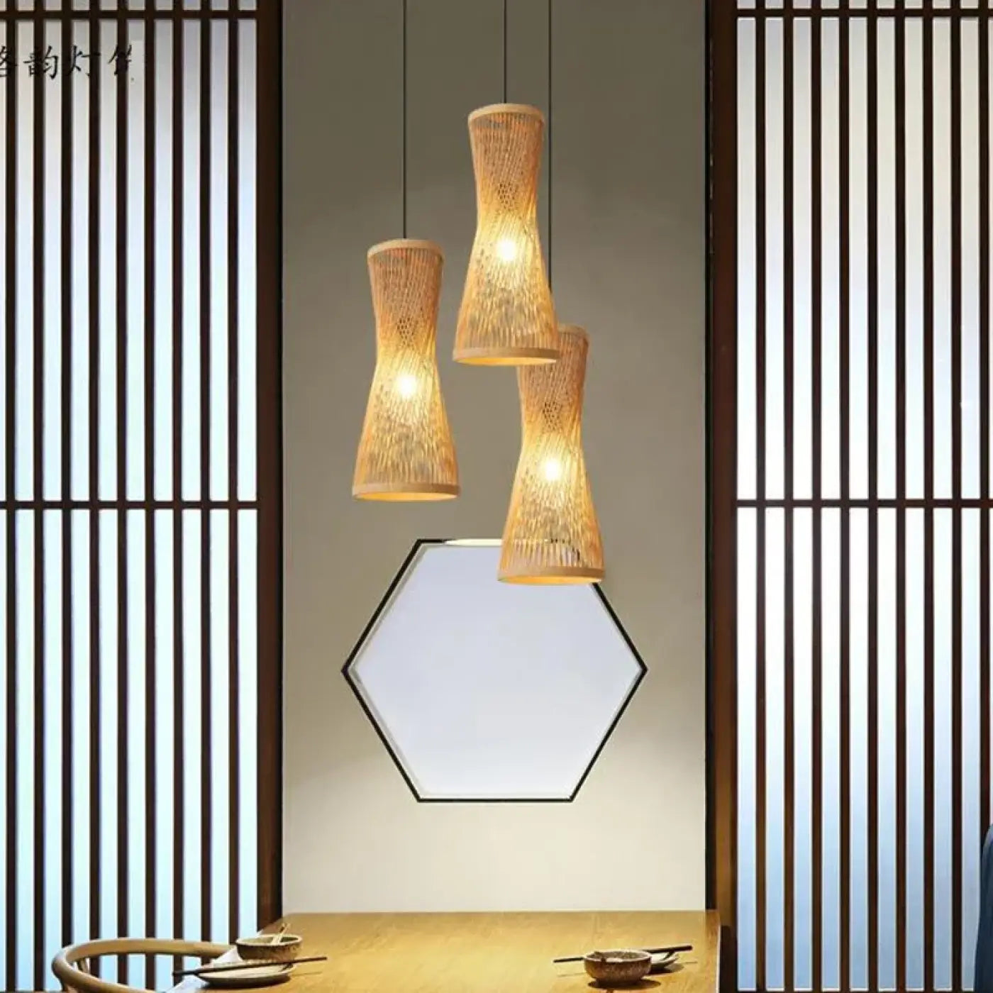 Suspension Luminaire en Bambou - Mido