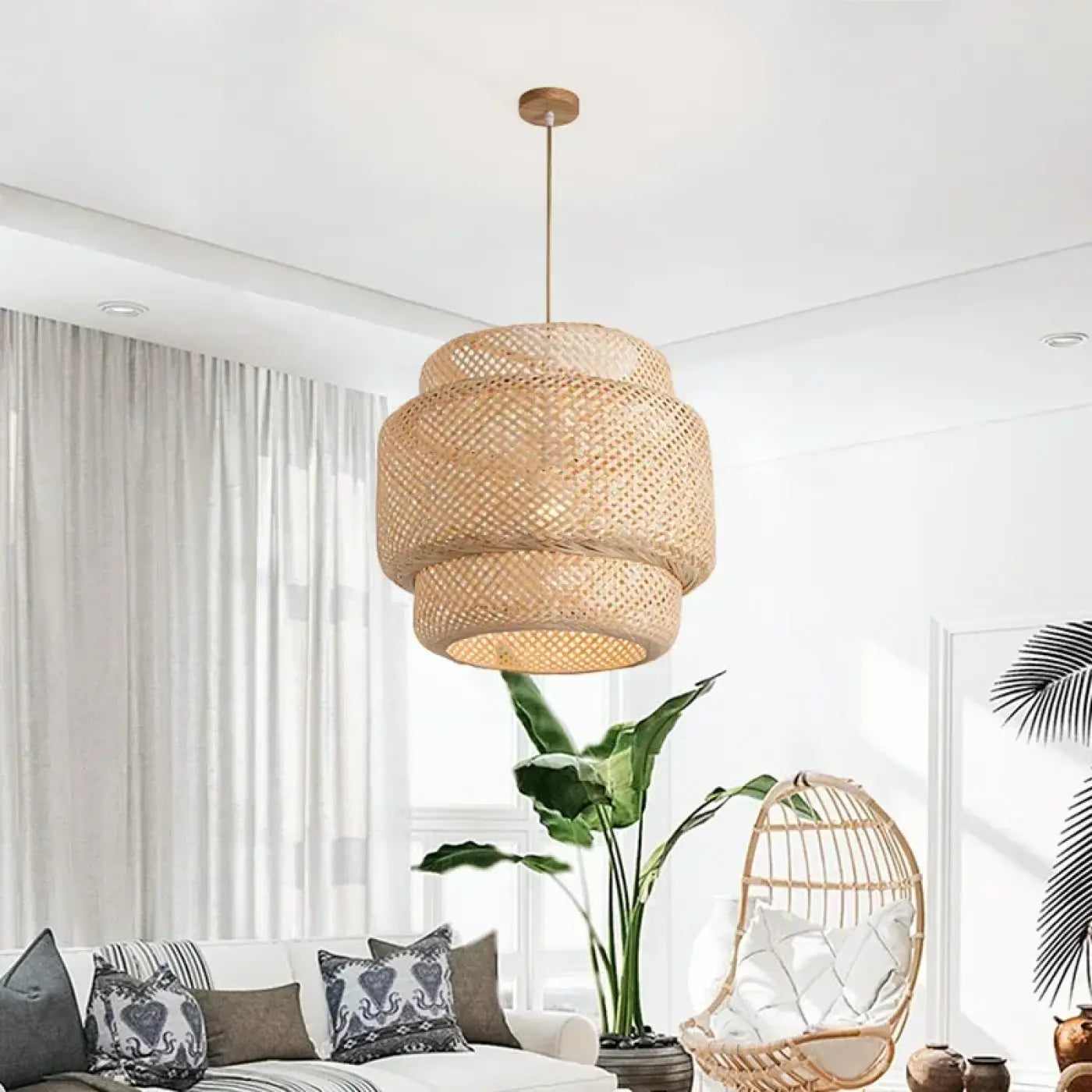 Suspension Luminaire Moderne en Bambou - Tisso