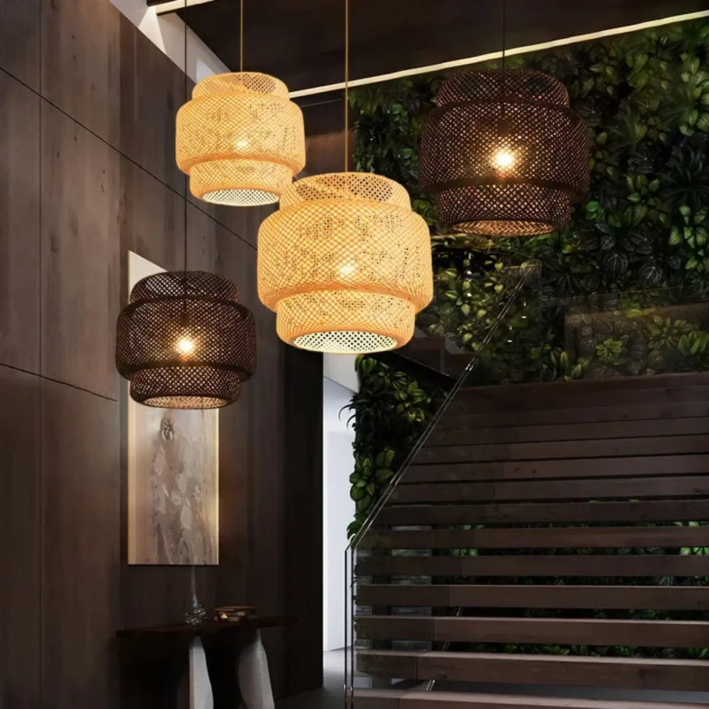 Suspension Luminaire Moderne en Bambou - Tisso