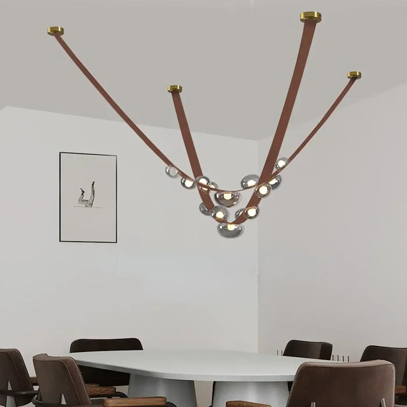 Suspension Luminaire - Cuir