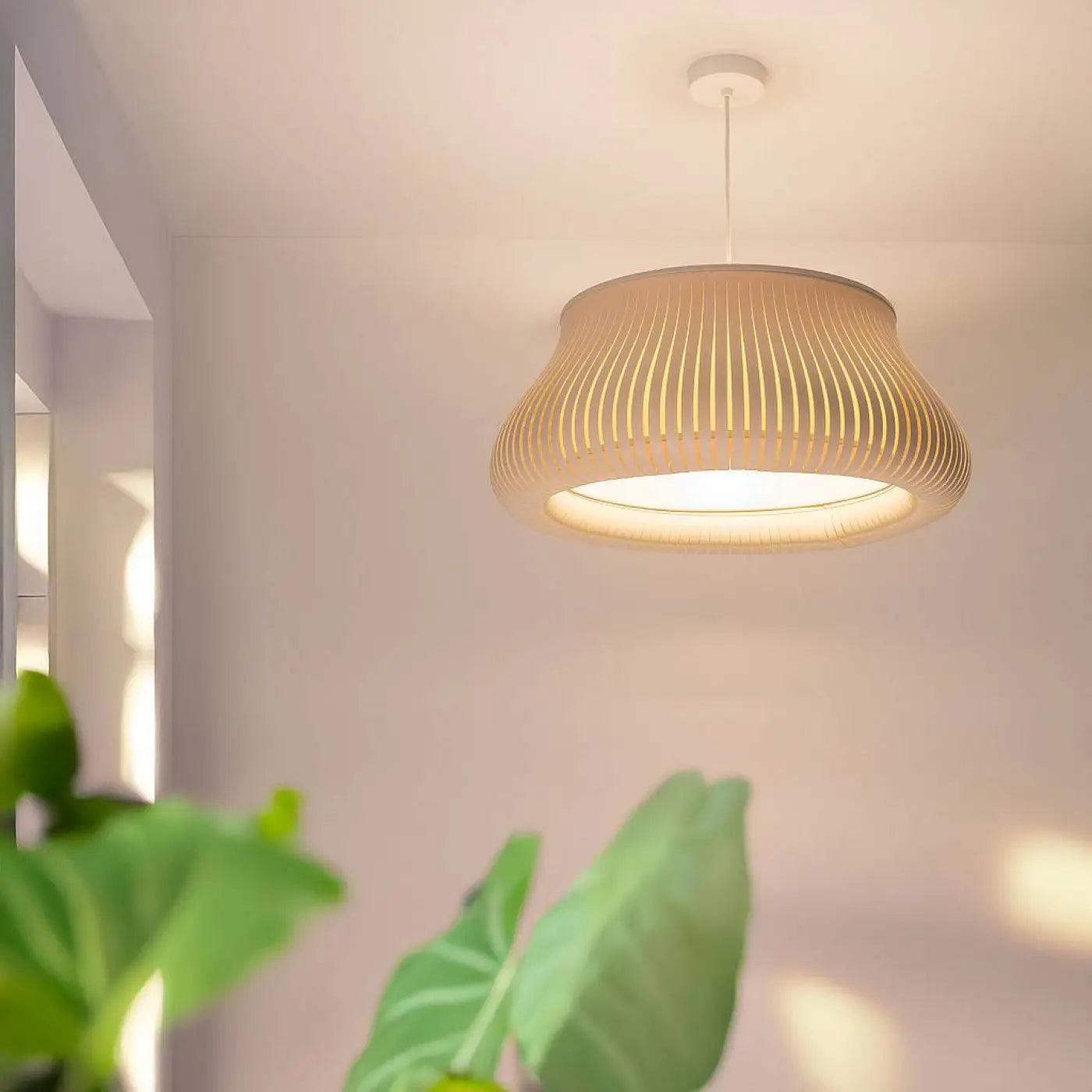 Suspension Luminaire Design - Oblo (Beige)