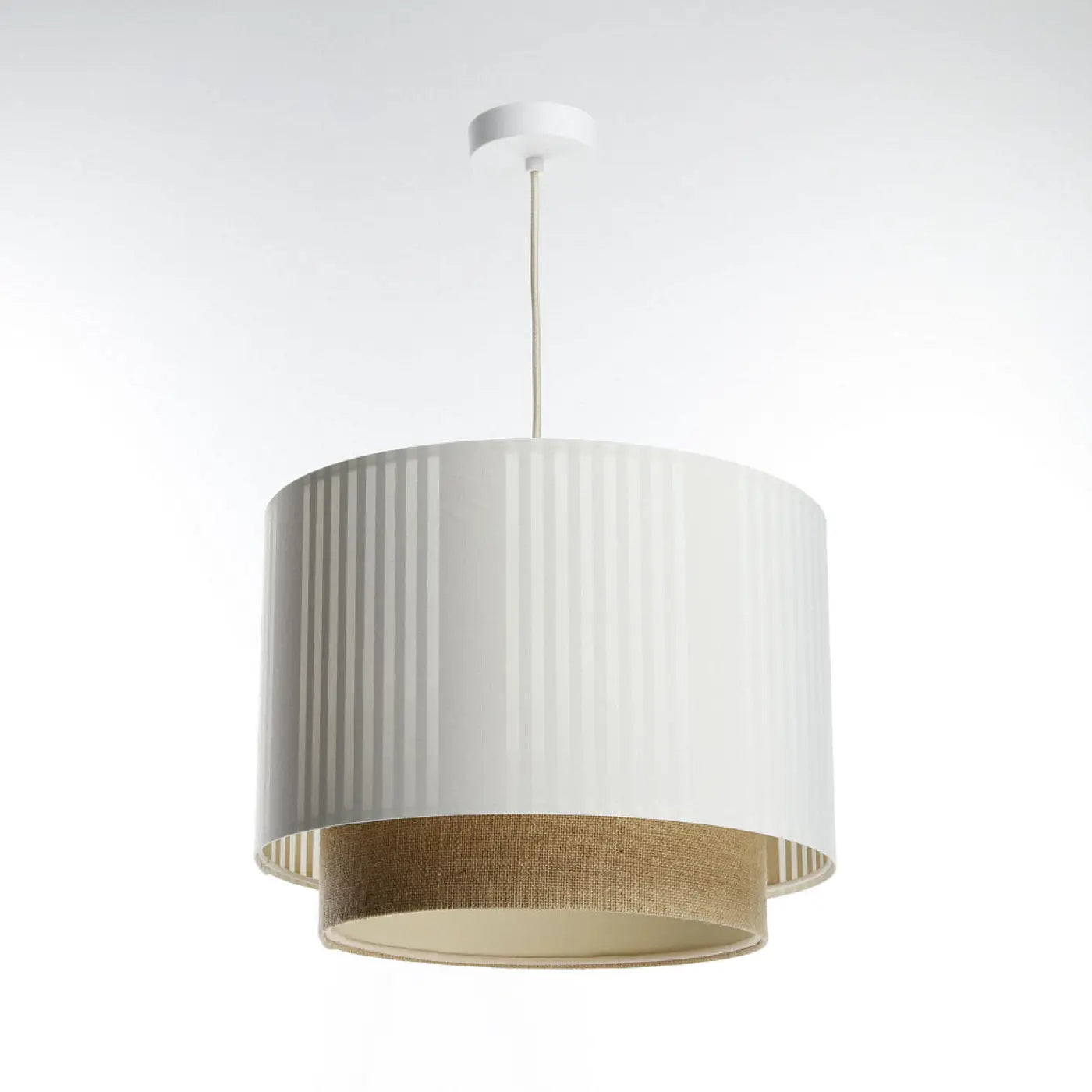 Suspension Luminaire Design - Duo Lami Line (Blanc/Beige/Ecru)