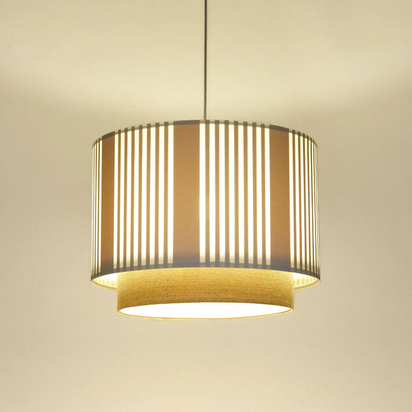 Suspension Luminaire Design - Duo Lami Line (Blanc/Beige/Ecru)