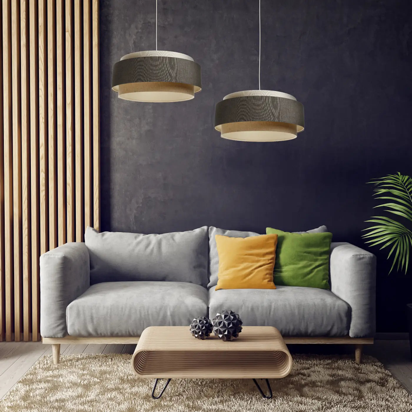 Suspension Luminaire Design - Doblo Boho Elegant (Beige/ Crème/ Ecru/Graphite)