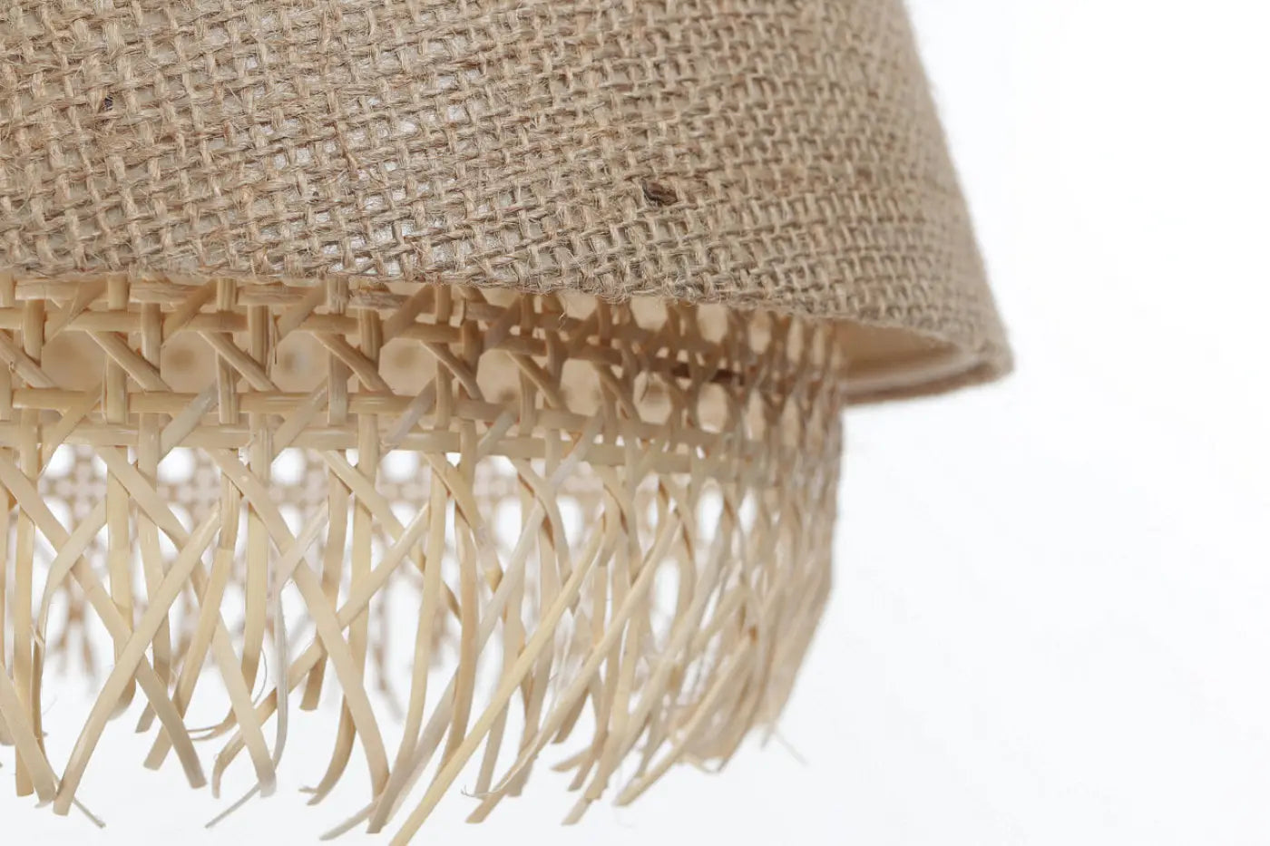 Suspension Luminaire Moderne en Rotin - Sensei Rattan (Beige)
