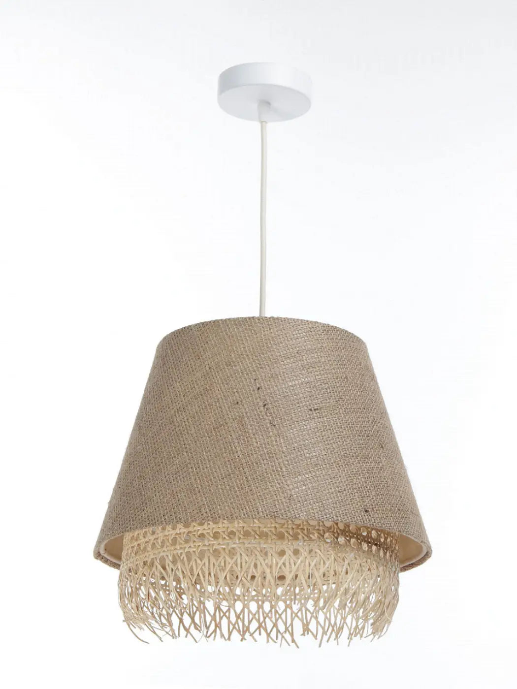 Suspension Luminaire Moderne en Rotin - Sensei Rattan (Beige)