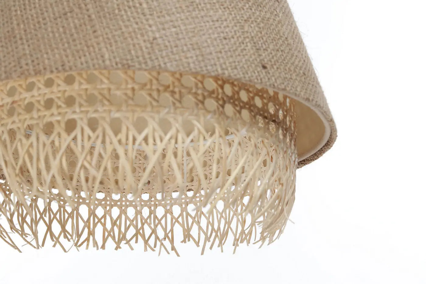 Suspension Luminaire Moderne en Rotin - Sensei Rattan (Beige)