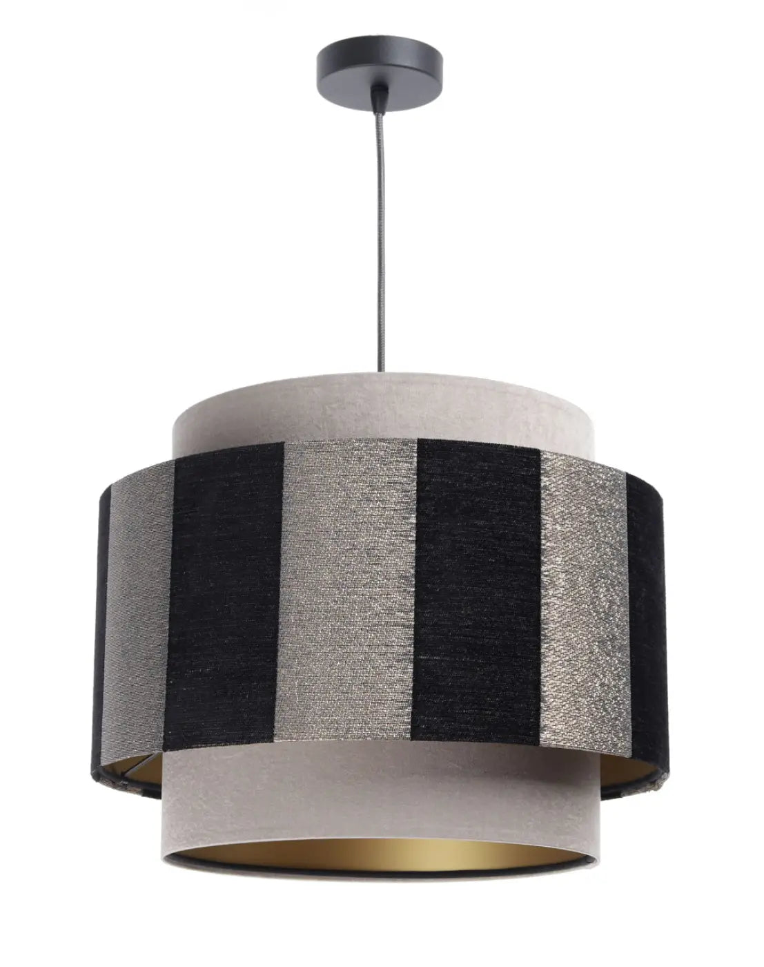 Suspension Luminaire Moderne - Doblo (Gris/Noir/Doré)