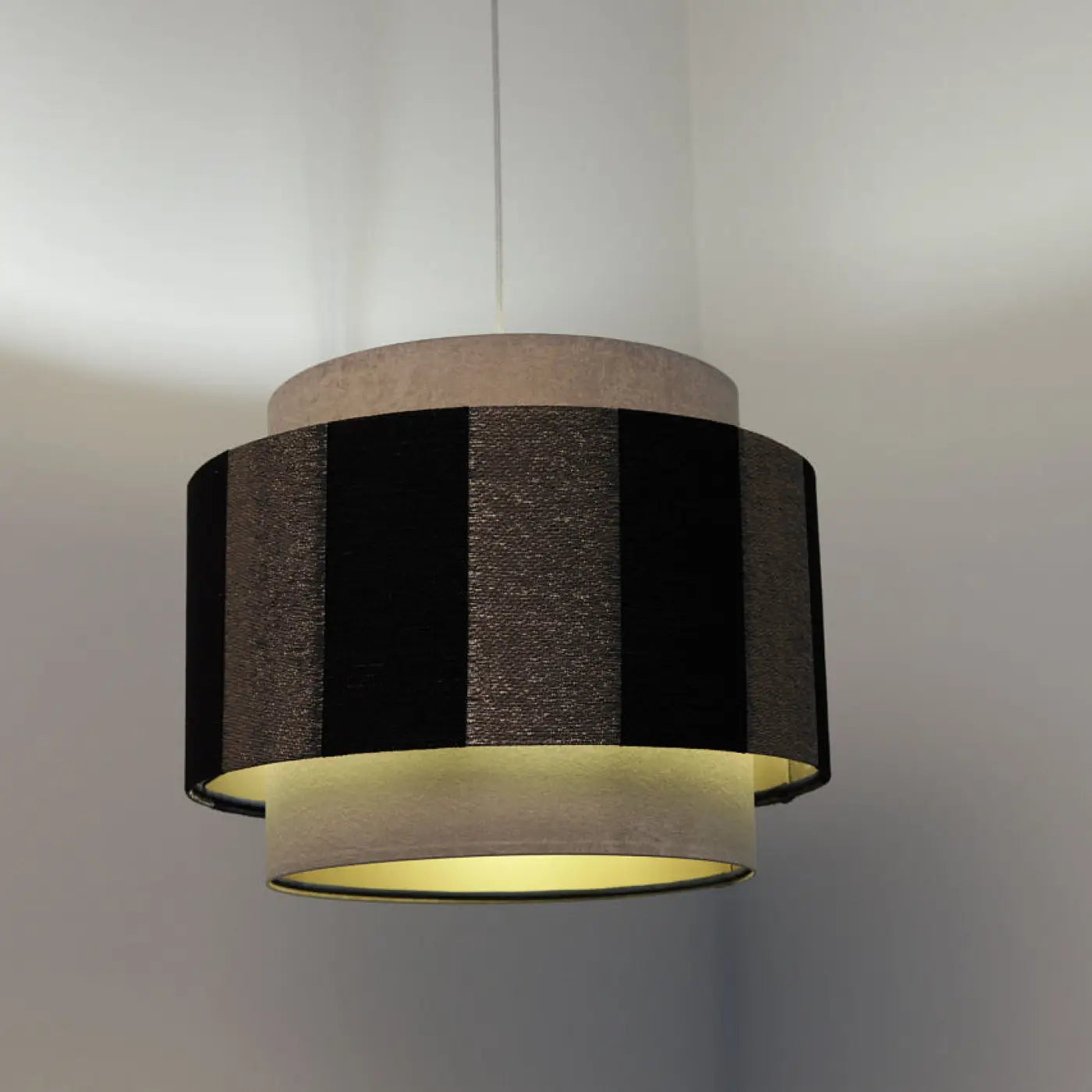 Suspension Luminaire Moderne - Doblo (Gris/Noir/Doré)