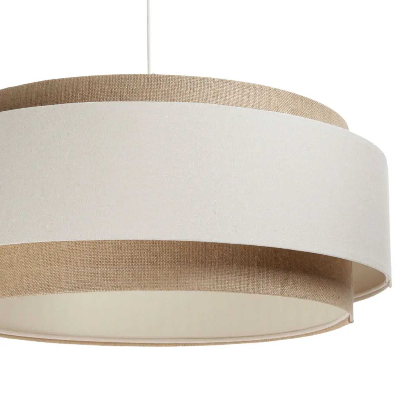 Suspension Luminaire Boheme en Tissu - Doblo Boho 60 Cm (Beige)