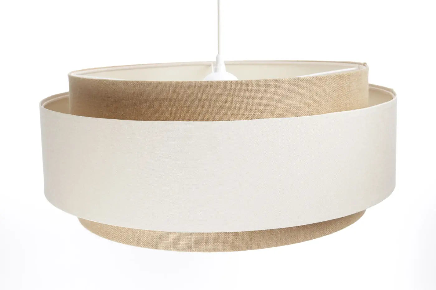 Suspension Luminaire Boheme en Tissu - Doblo Boho 60 Cm (Beige)