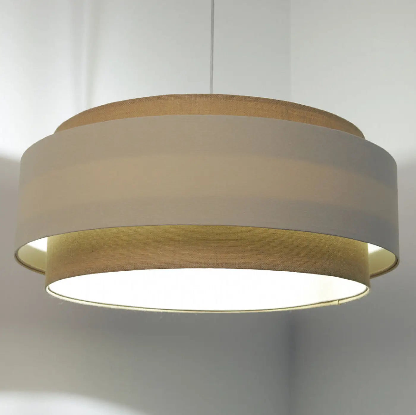 Suspension Luminaire Boheme en Tissu - Doblo Boho 60 Cm (Beige)