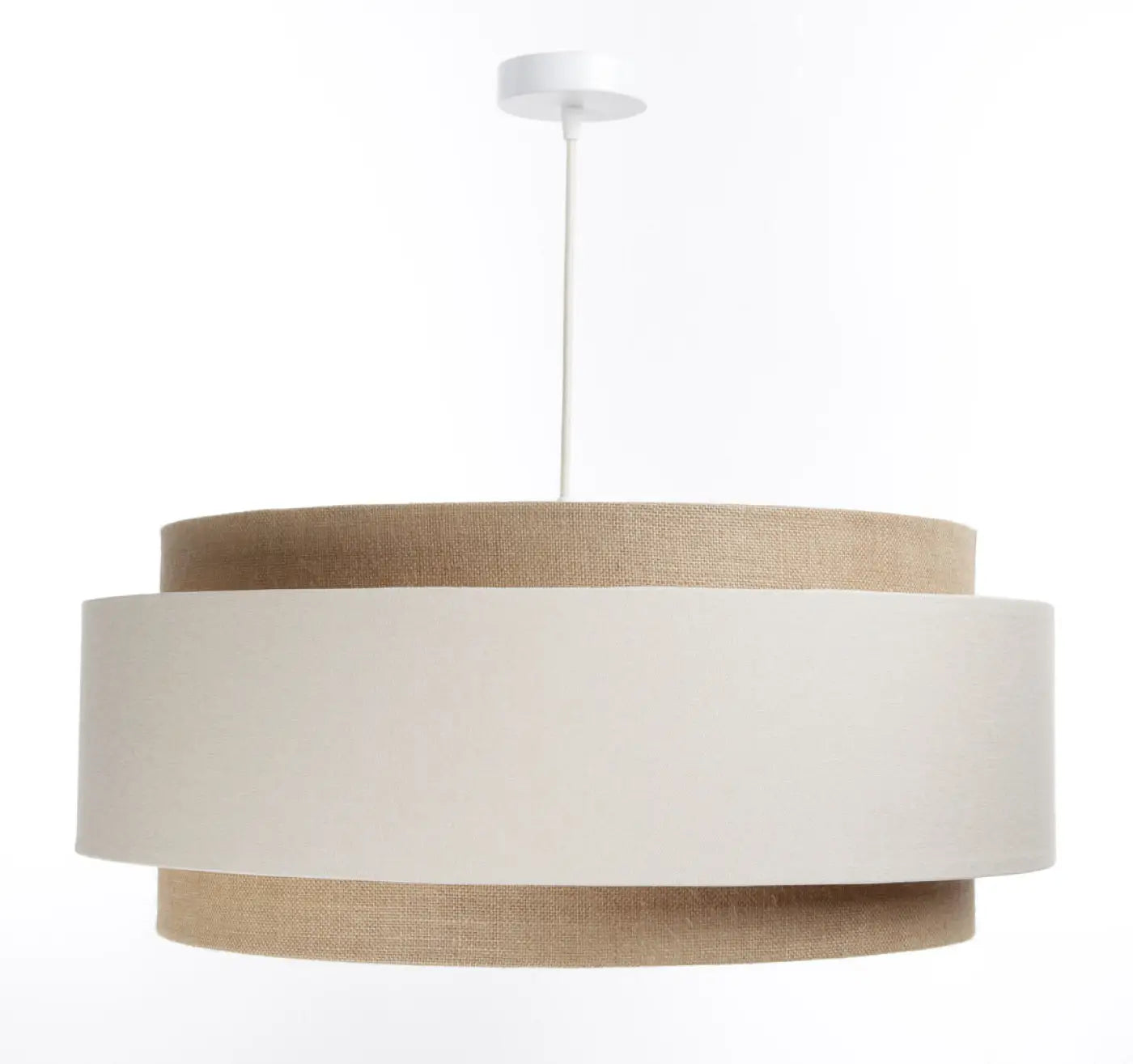 Suspension Luminaire Boheme en Tissu - Doblo Boho 60 Cm (Beige)