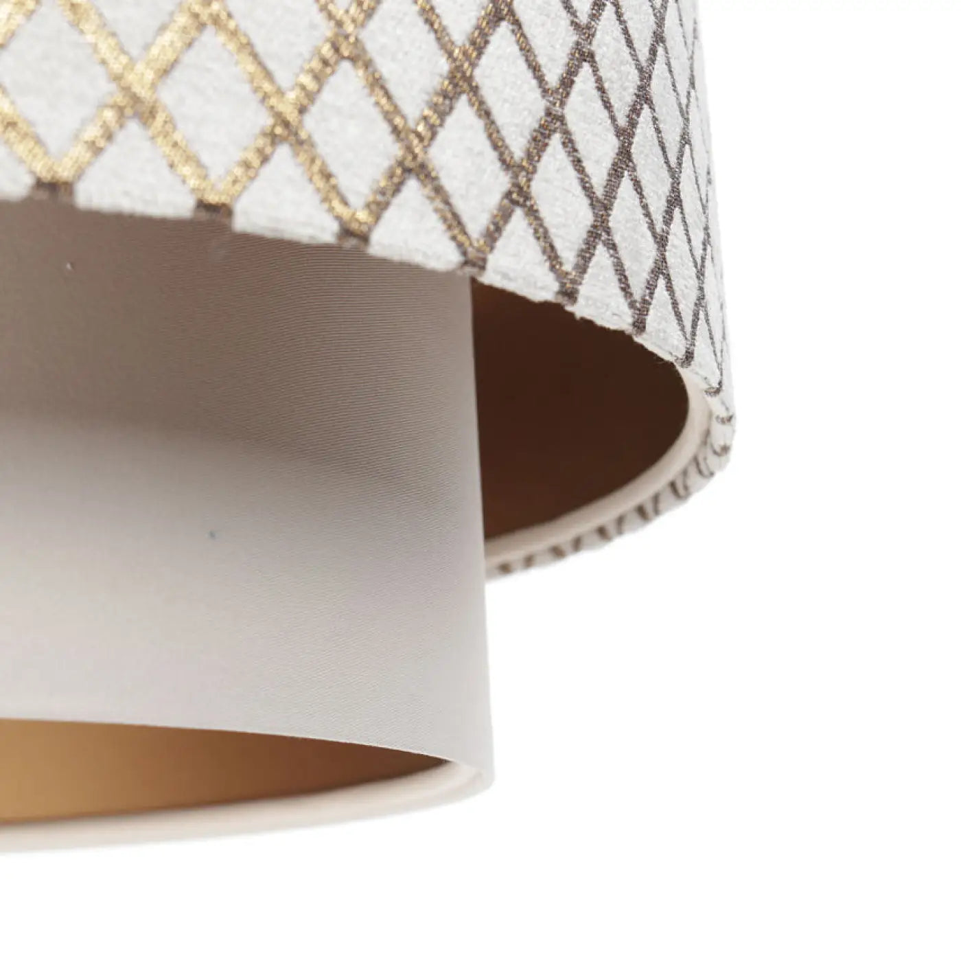 Suspension Luminaire Design - Doblo (Blanc Crème/Doré)