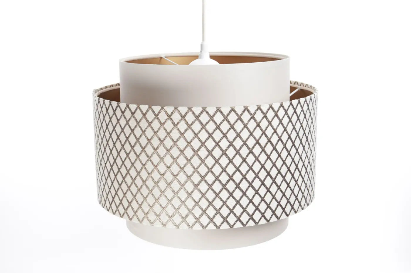 Suspension Luminaire Design - Doblo (Blanc Crème/Doré)